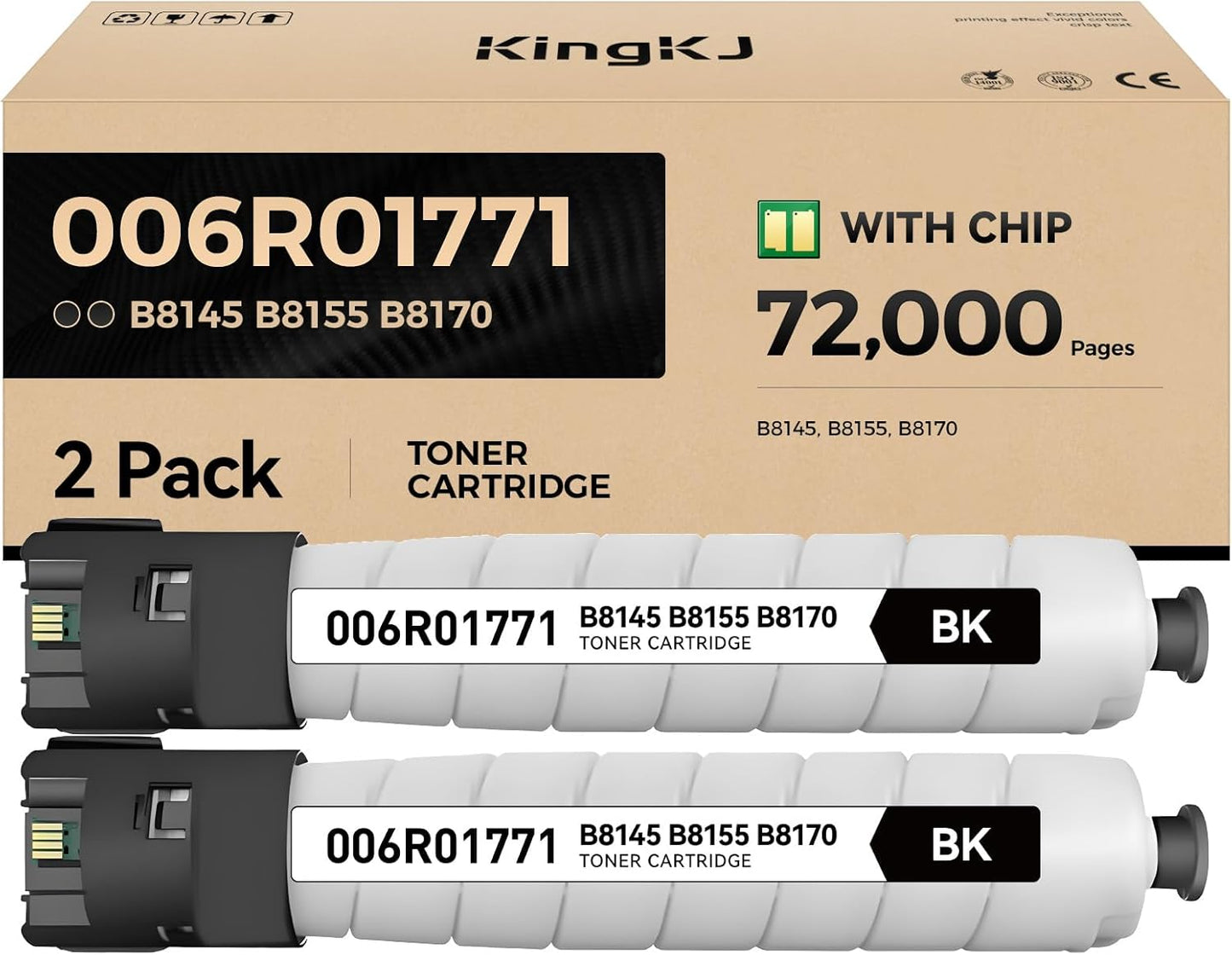 006R01771 AltaLink B8145 B8155 B8170 High Capacity Toner Cartridge Black 2-Pack Replacement for Xerox 006R01771 Toner Compatible with Xerox AltaLink B8145 B8155 B8170 Laser Printer Ink All-in-One Copy