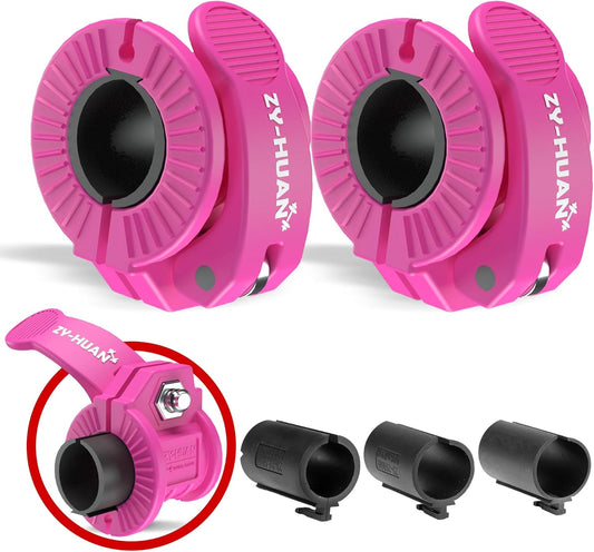 Pro Barbell Clips 1 inch Barbell Clamps 0.9-1.18inch Quick Release Weight Clips for Bars Multi-Size Adjustable Olympic Barbell Clamps