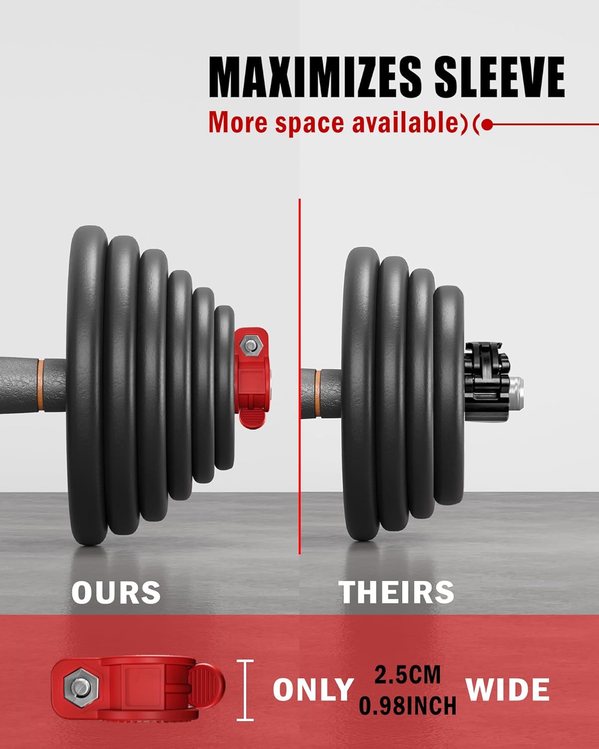 Mini Barbell Clips 1 inch I Multi-Size Adjustable Barbell Collar I 1 inch Barbell ClampsIQuick Release Weight Clips Pair of Locking for Dumbbell Bar