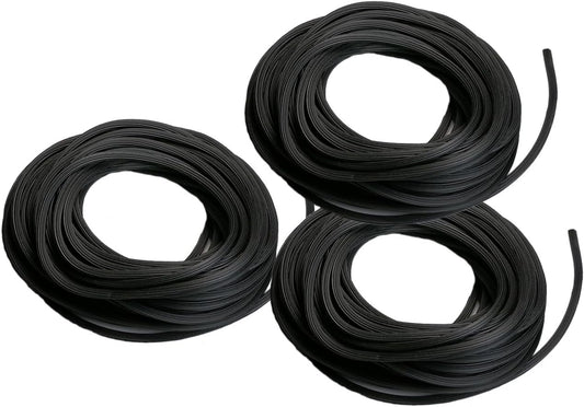 Window Screen Spline, (.125" x 40ft +.14" x 40ft +.16" x 40ft) 3 Sizes in 1 Kit - Screen Retainer Spline for Window Screen Replacement, Black, Tooltriz