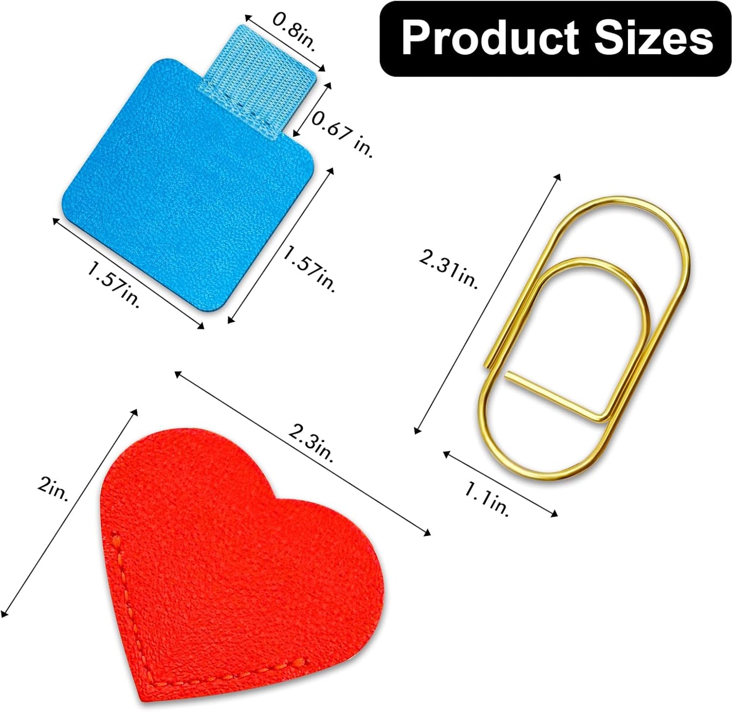 Pen Loop Holder for Notebook 12 Colors Self-Adhesive Stick On Pen Holder with Extra 2 Pens Clips 1 Leather Bookmarks As COMBO for Planner Journal Tablet Clipboards Calendars Bible Campus School Office