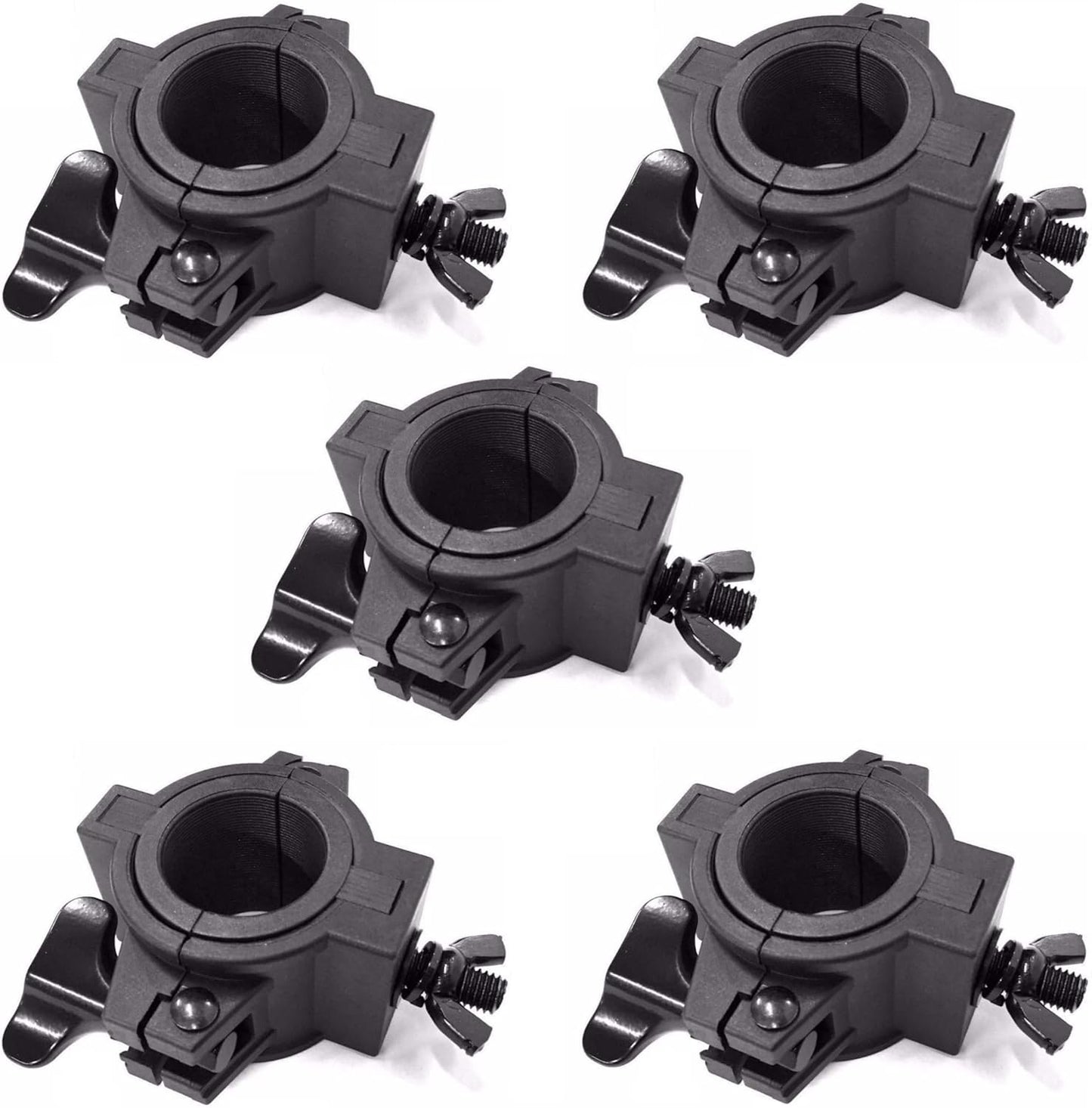 5 Pack Stage Light Clamps for DJ Lighting Products Par Light Plastic O Clamp Fits Size Pipe Diameter: 1.5" and 2"