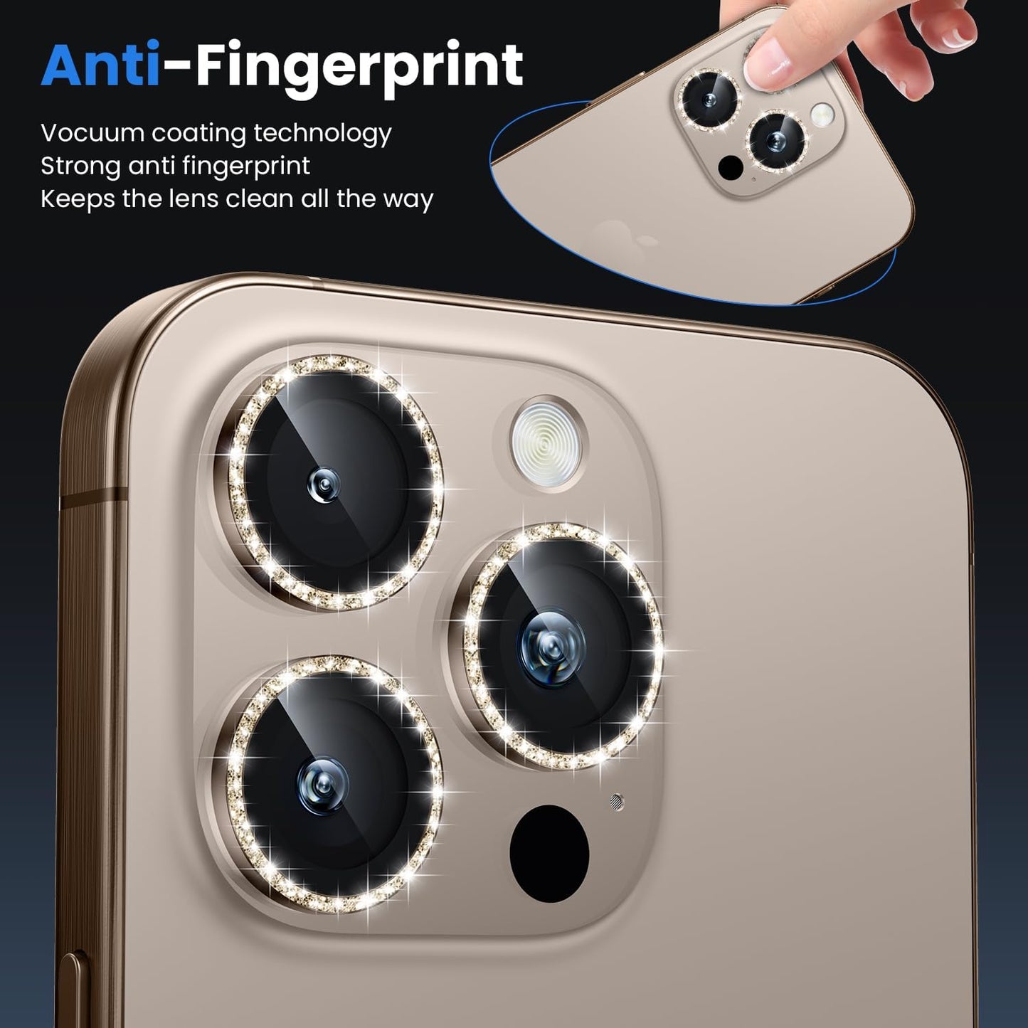 WSKEN for iPhone 16 Pro/iPhone 16 Pro Max Camera Lens Protector - [Original Shooting Model] Shatterproof Ultra HD Tempered Metal Glass Camera Screen Protector Cover Film Accessories