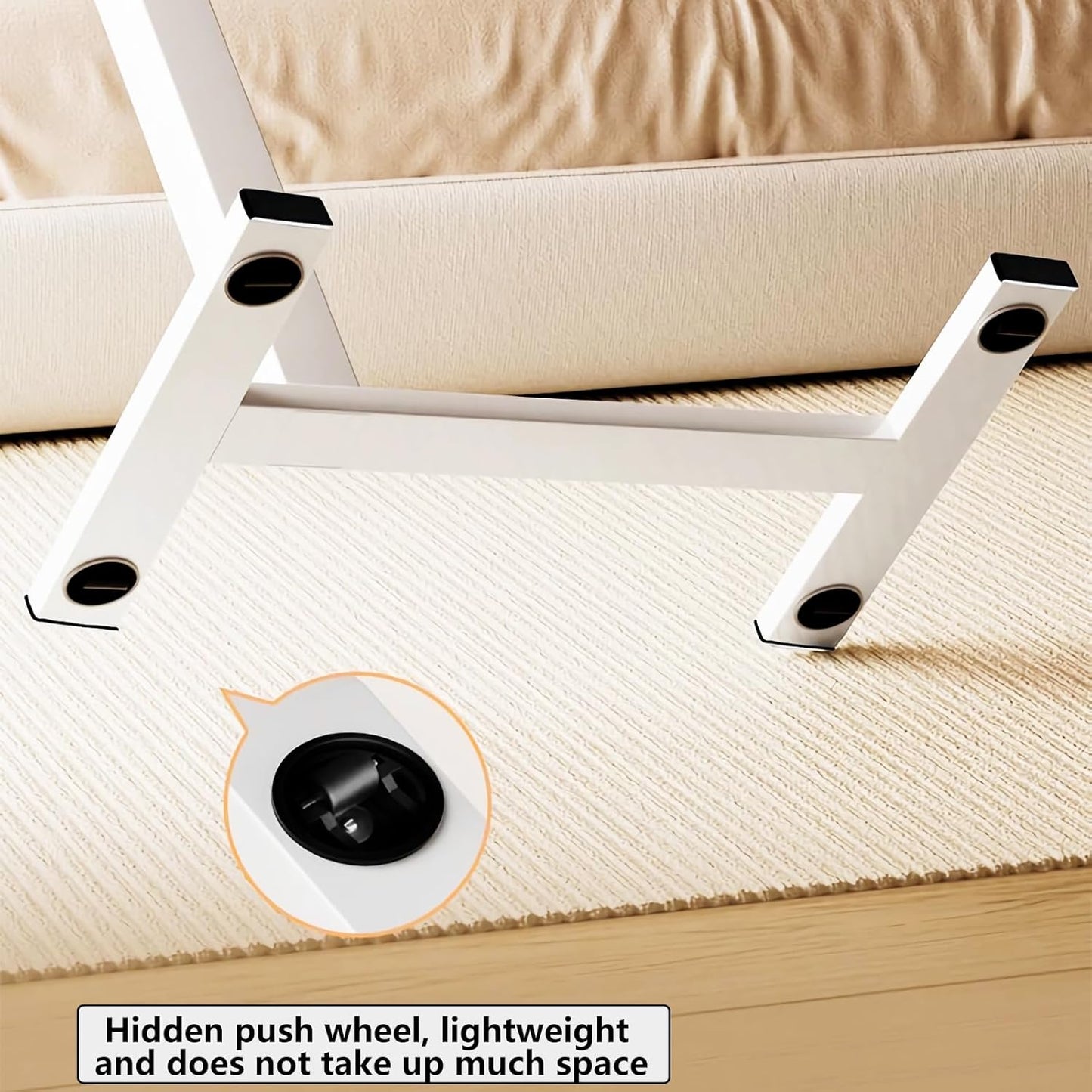 Auxiliary Tray 360 ° Rotating Height Adjustable Rotating TV, Computer Desk, car Five Function Auxiliary Safety Handle (Black Roller Sliding 360° Sofa Rotating Table)