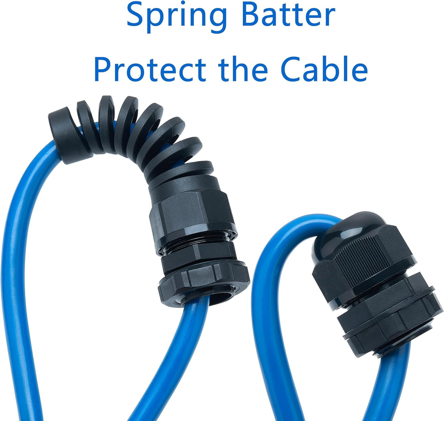10 Pack Black Nylon Cable Gland, NPT 1/2" Thread, Made of PA66 Material, High Wear Resistance and Chemical Resistance (Black, PG9(20Pcs))