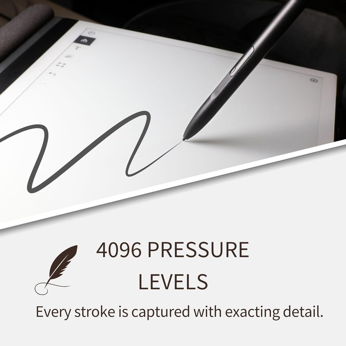 LuxoScribe, Marker Pen for Remarkable 2/Kindle Scribe/SuperNote Device. EMR Stylus Pen with Eraser, 4096 Pressure Sensitivity, Palm Rejection