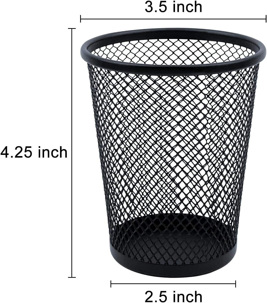 Desk Pencil Pen Holder, Wire Mesh Pen Cup Holder for Desk Organizer and Office Desk Accessories (6 Pack)
