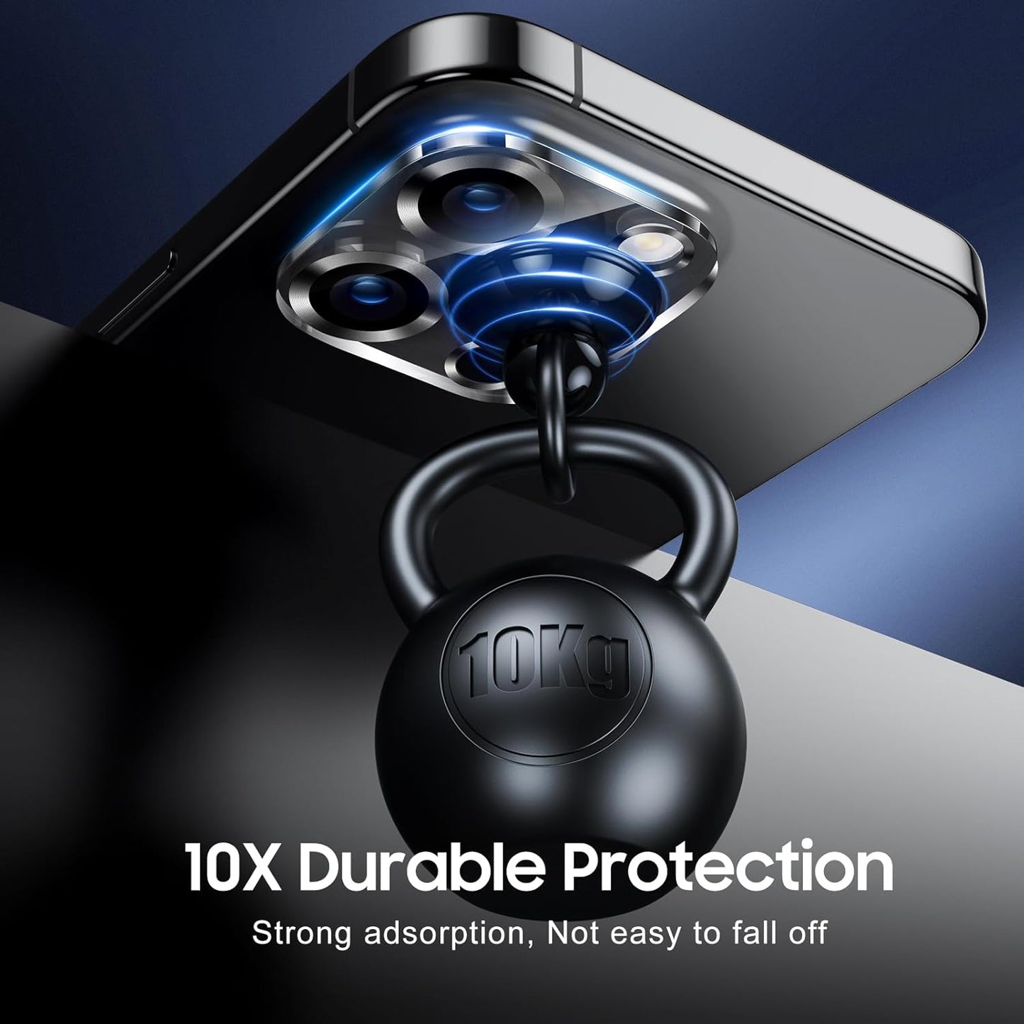 UniqueMe for 3 Pack iPhone 16 Pro/iPhone 16 Pro Max Camera Lens Protector - [Drop Protection] [Case Friendly] 9H Tempered Glass Camera Cover Screen [Update New Version] - Matte Black