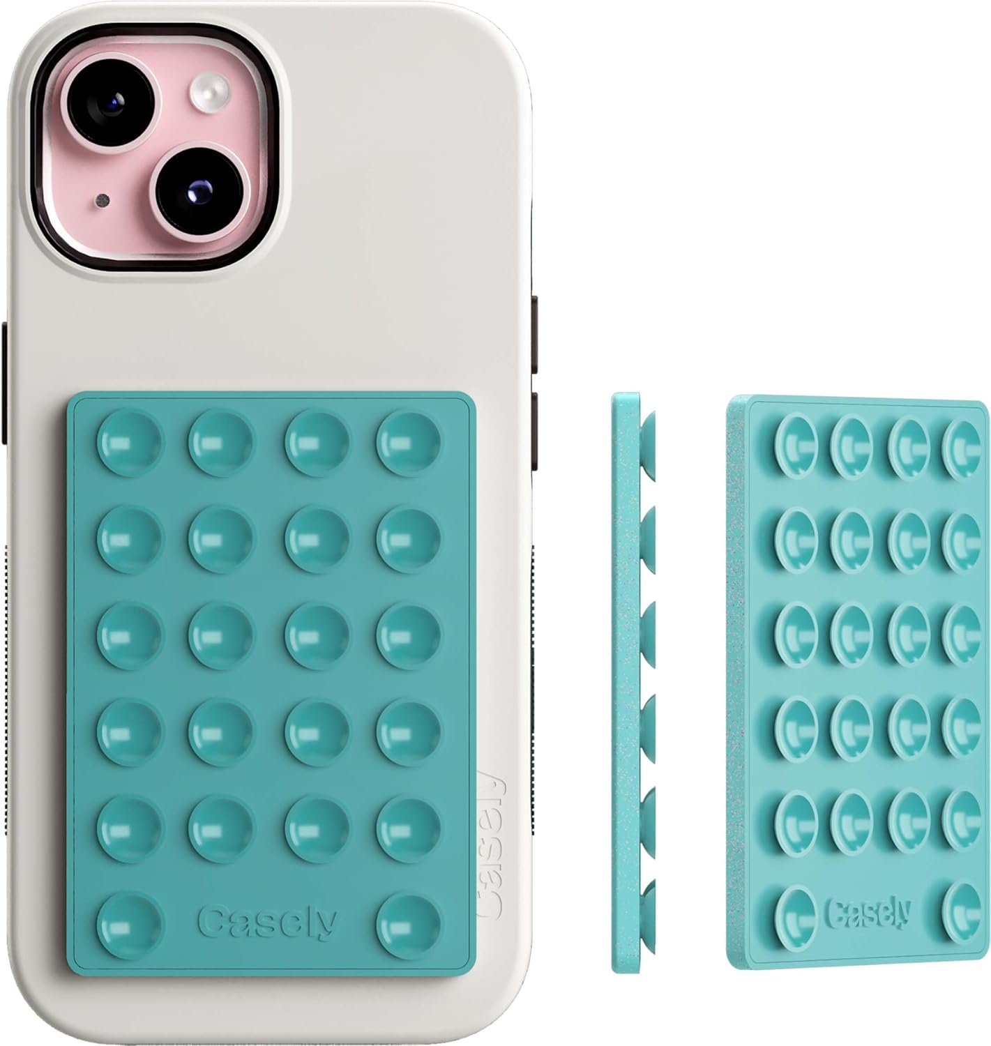 Casely Grippy Aquamarine MagSafe Compatible Cell Phone Mount Silicone Suction Cup Sticky Phone Holder and Stand