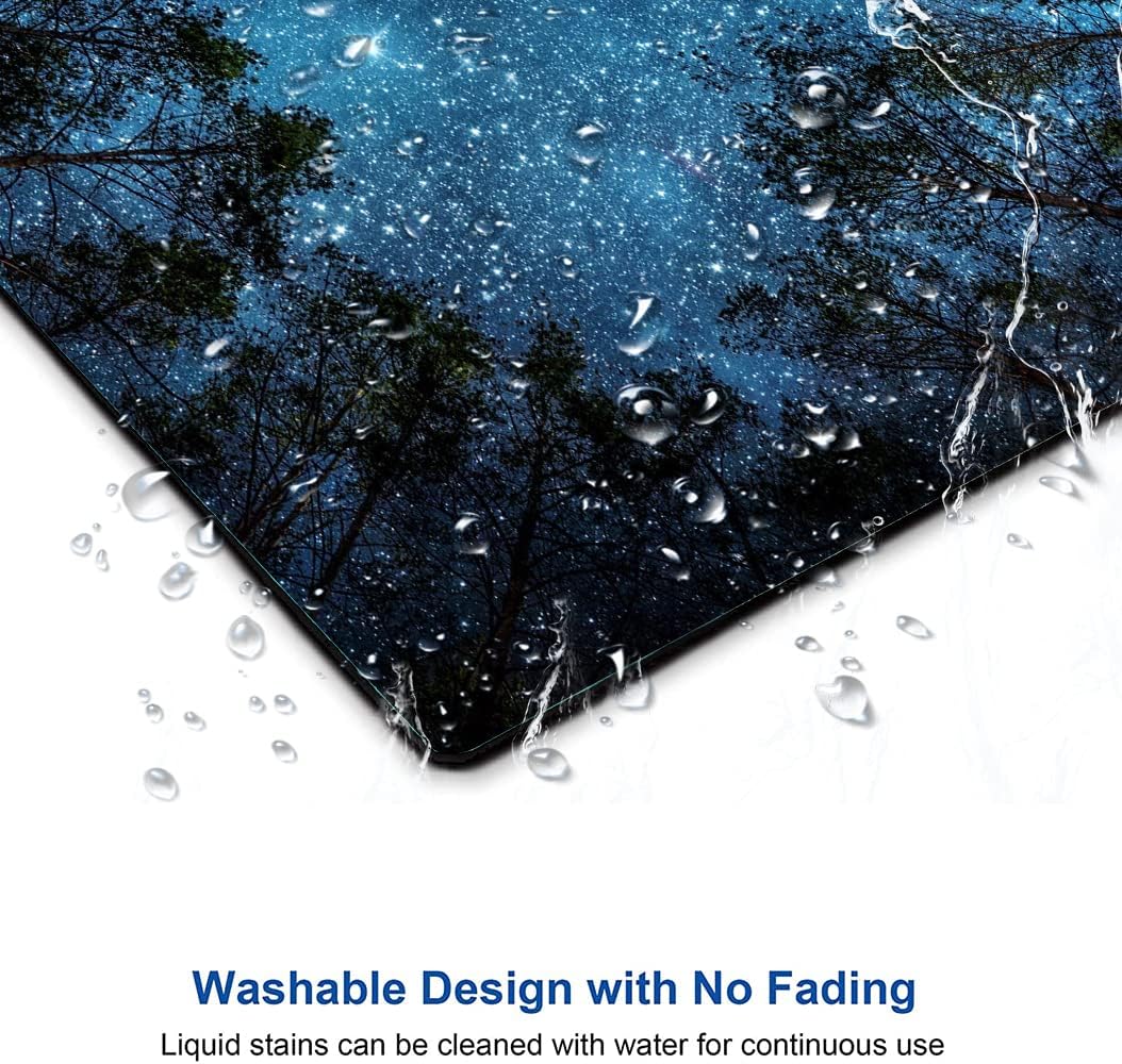 Hokafenle Mouse Pad, Square Personalized Computer Mouse Pads Design, Washable Mouse Mat, Gaming Office Home Non-Slip Rubber Base Mousepad, Stars Night Sky