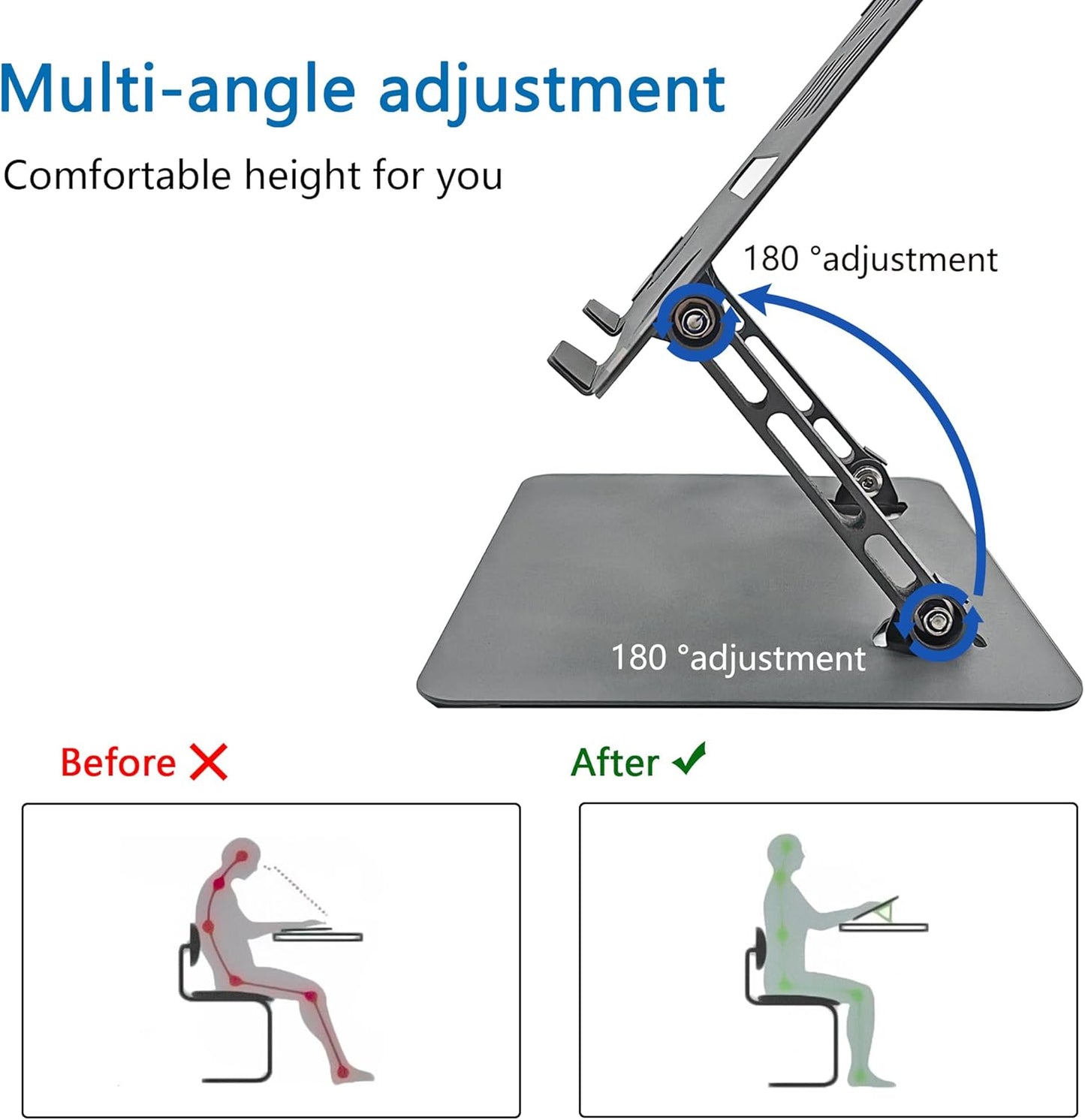 Home Studio Small Desktop Mixer Stand, Aluminum Portable Folding Heat Dissipation Lift Stand, Compatible with Nektar Panorama CS12, Rode RODECaster Pro II, Tascam Mixcast 4 (Gray)