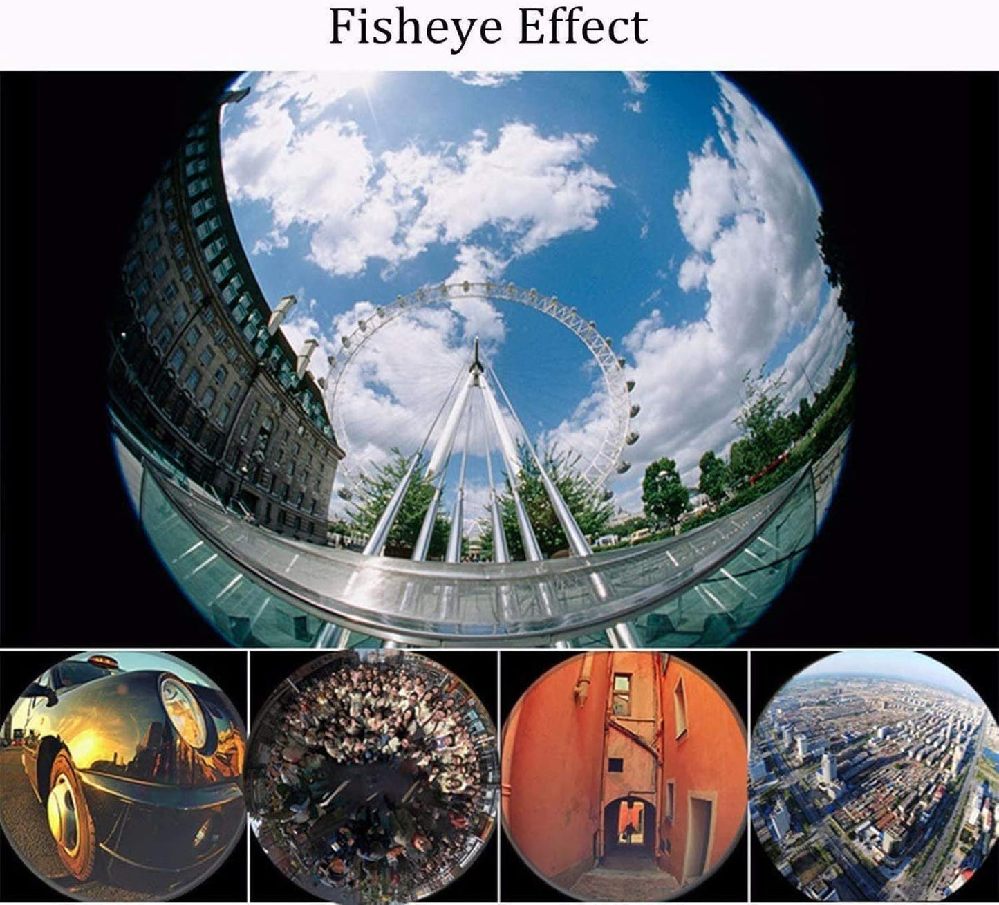 Phone Camera Lens,3 in 1 Cell Phone Camera Lens Kit,Fisheye Lens Macro Lens Wide Angle Universal for Smart Phones iPhone Samsung Android Black