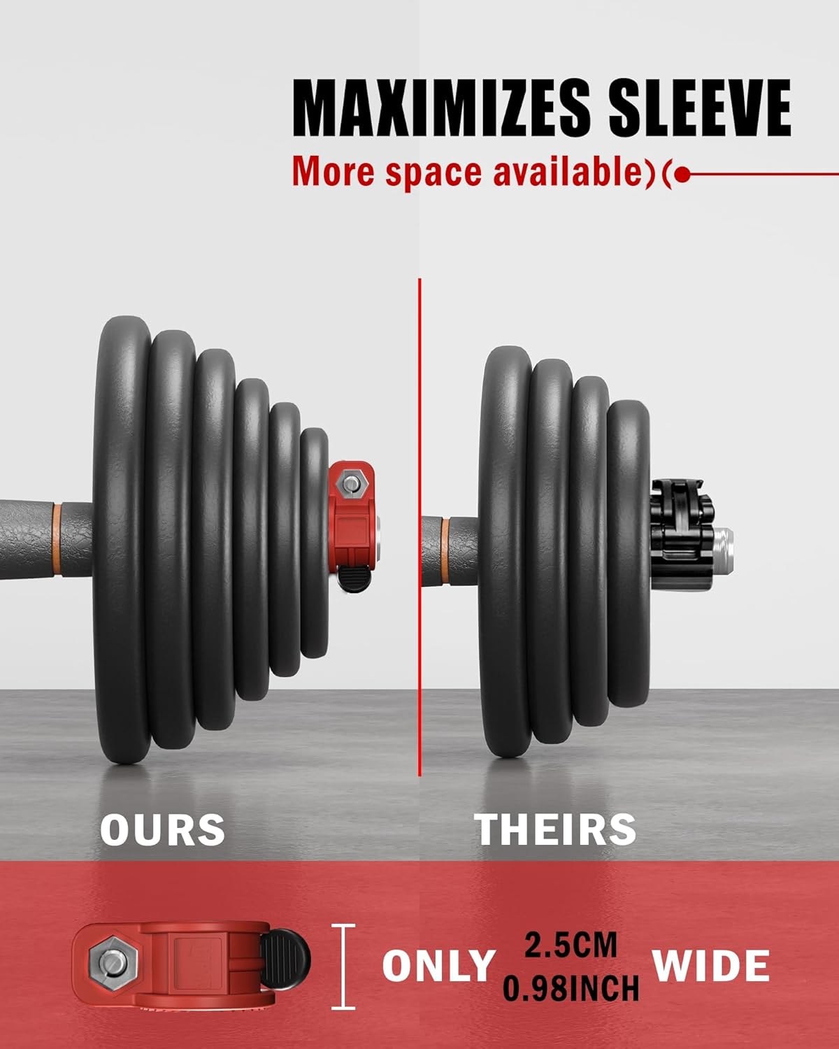 Mini Barbell Clips 1 inch I Multi-Size Adjustable Barbell Collar I 1 inch Barbell ClampsIQuick Release Weight Clips Pair of Locking for Dumbbell Bar