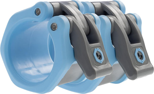 Lock-Jaw HEX 50mm / 2" Olympic Barbell Collar - Quick Release Barbell Clamp (LIGHT BLUE)
