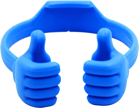 Honsky Thumbs-up Cell Phone Stand Holder,Tablet Stand Cradle for Desk Desktop Smartphone Cellphone Mobile Phone,Tablets - Universal, Adjustable Flexible,Blue
