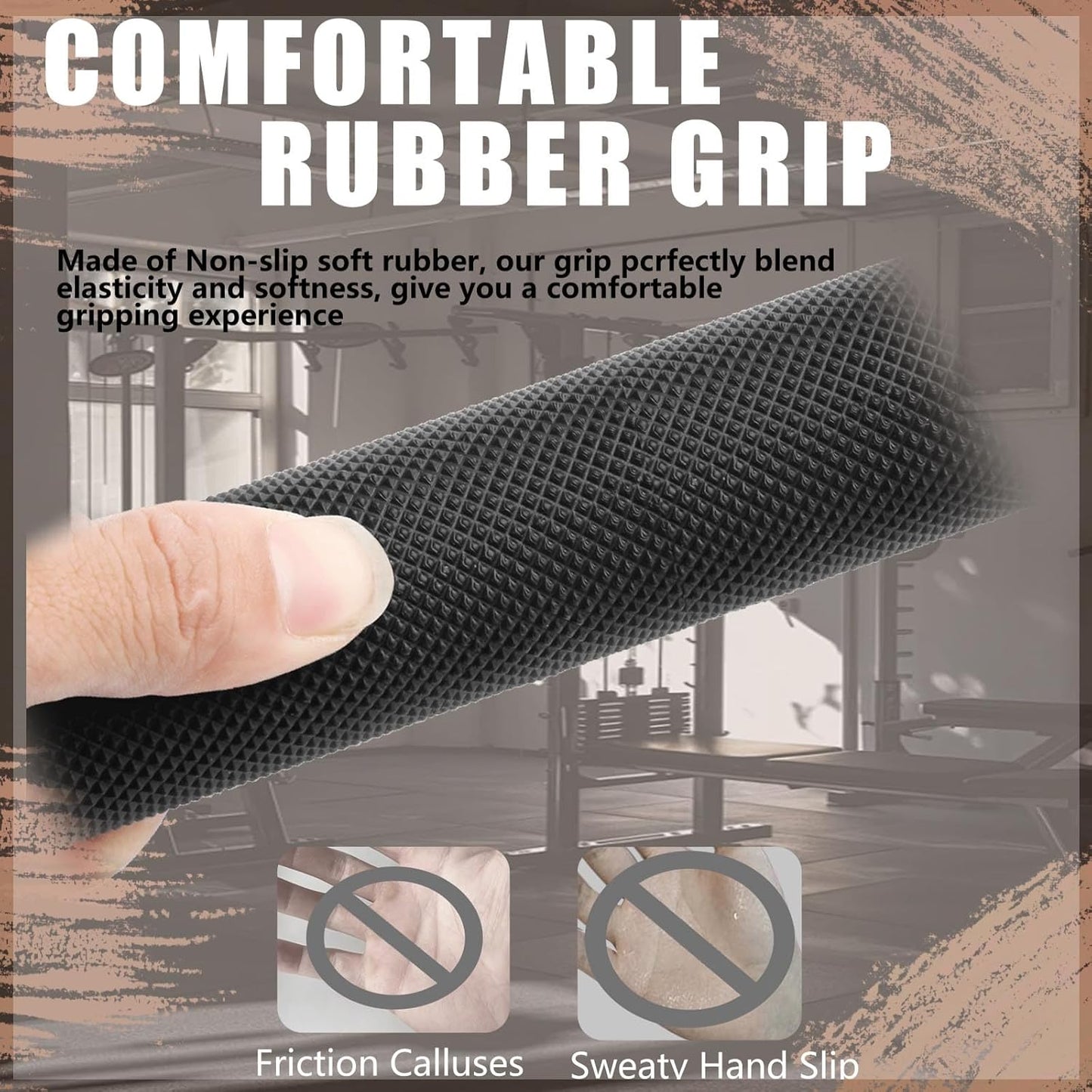 Cable Machine Attachment，LAT Pulldown Attachments Upgraded 1.3 Inch Comfort Grip Cable Attachments for Gym, Triceps Rope Bar,V Bar ,Double D Bar,Homr Gym Accessories