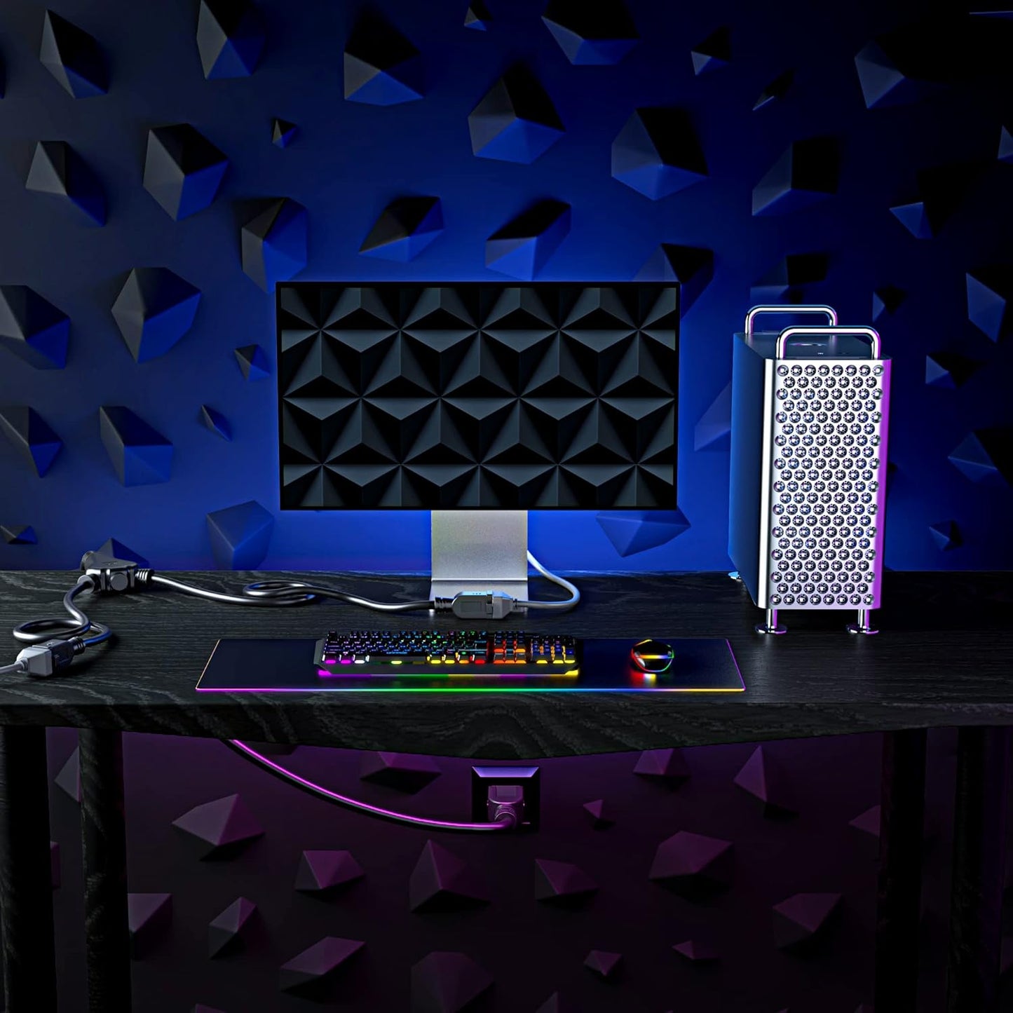 Maximm Extension Cord Splitter 12/3 AWG 1 to 2 Outlet, 14 Inches (2 Pack) Indoor/Rated, Heavy Duty Power Cords with Multiple outlets, 12 Gauge Wire Grounded (2 Pk)