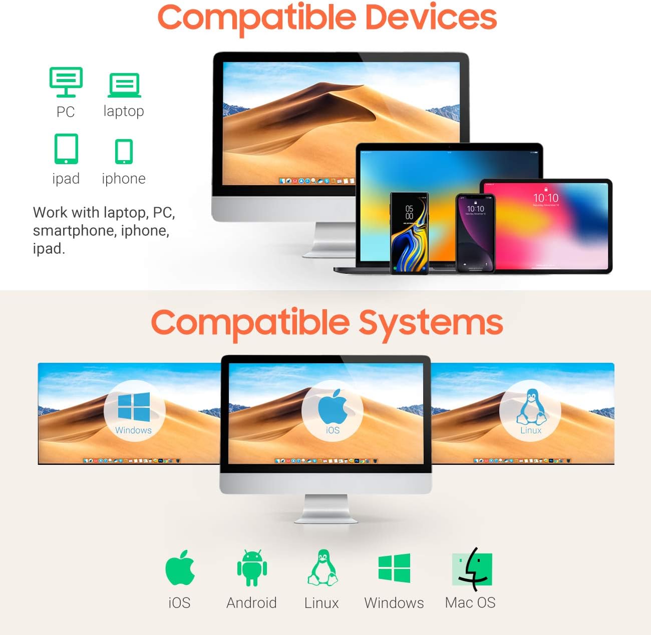 Tera Pro Wireless 2D QR Barcode Scanner 3 in 1 Bluetooth & 2.4GHz Wireless & USB Wired Connection Connect Smart Phone Tablet PC Image Bar Code Reader with Vibration Alert Model HW0002-O