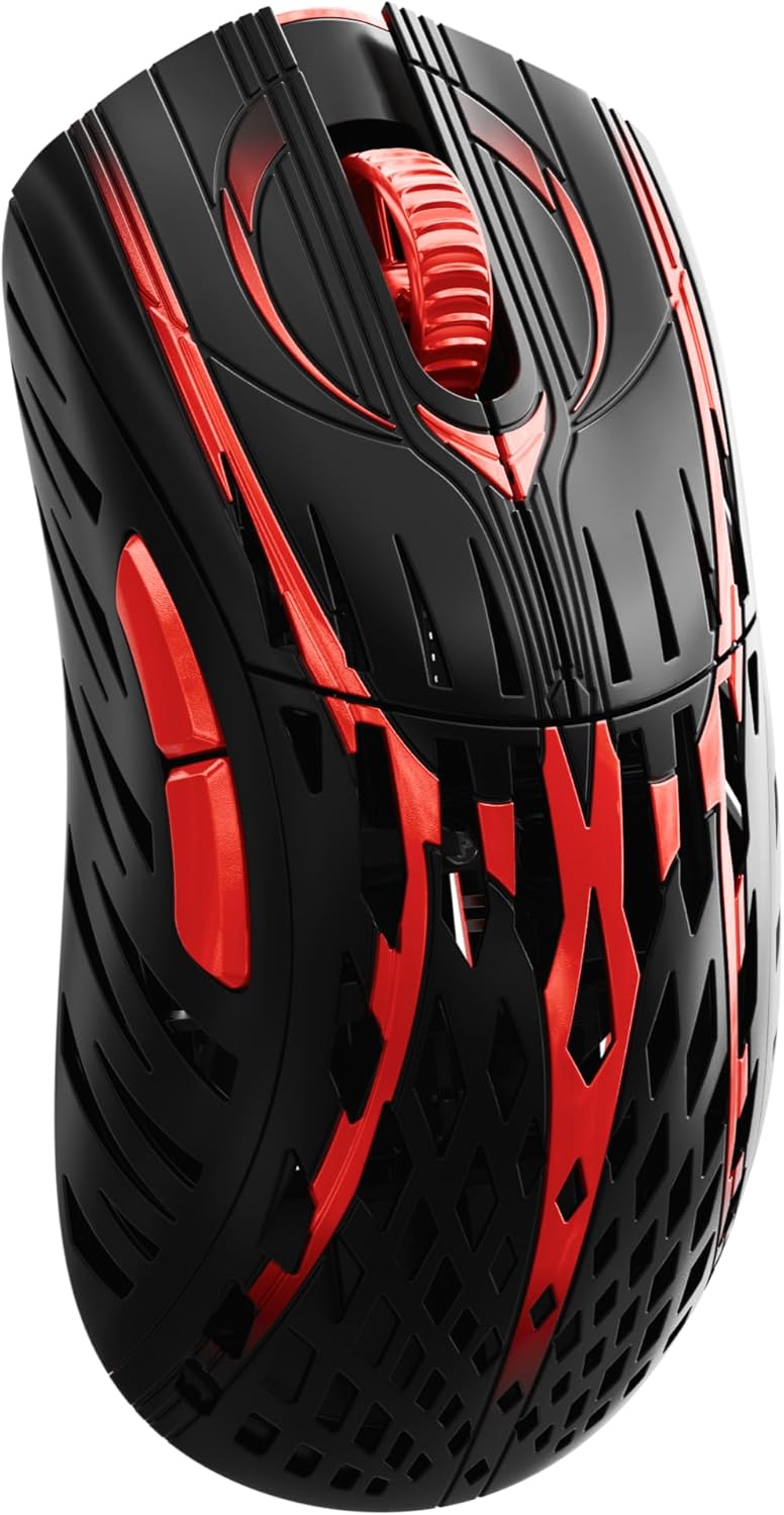 PWNAGE Stormbreaker v3 Wireless Magnesium Gaming Mouse 8kHz - 50grams Ultralight Esports Pro Gamer Flawless Professional PAW3395 Optical Sensor 36,000 DPI - 8000Hz -100% PTFE Skates Ergo -Bloodline