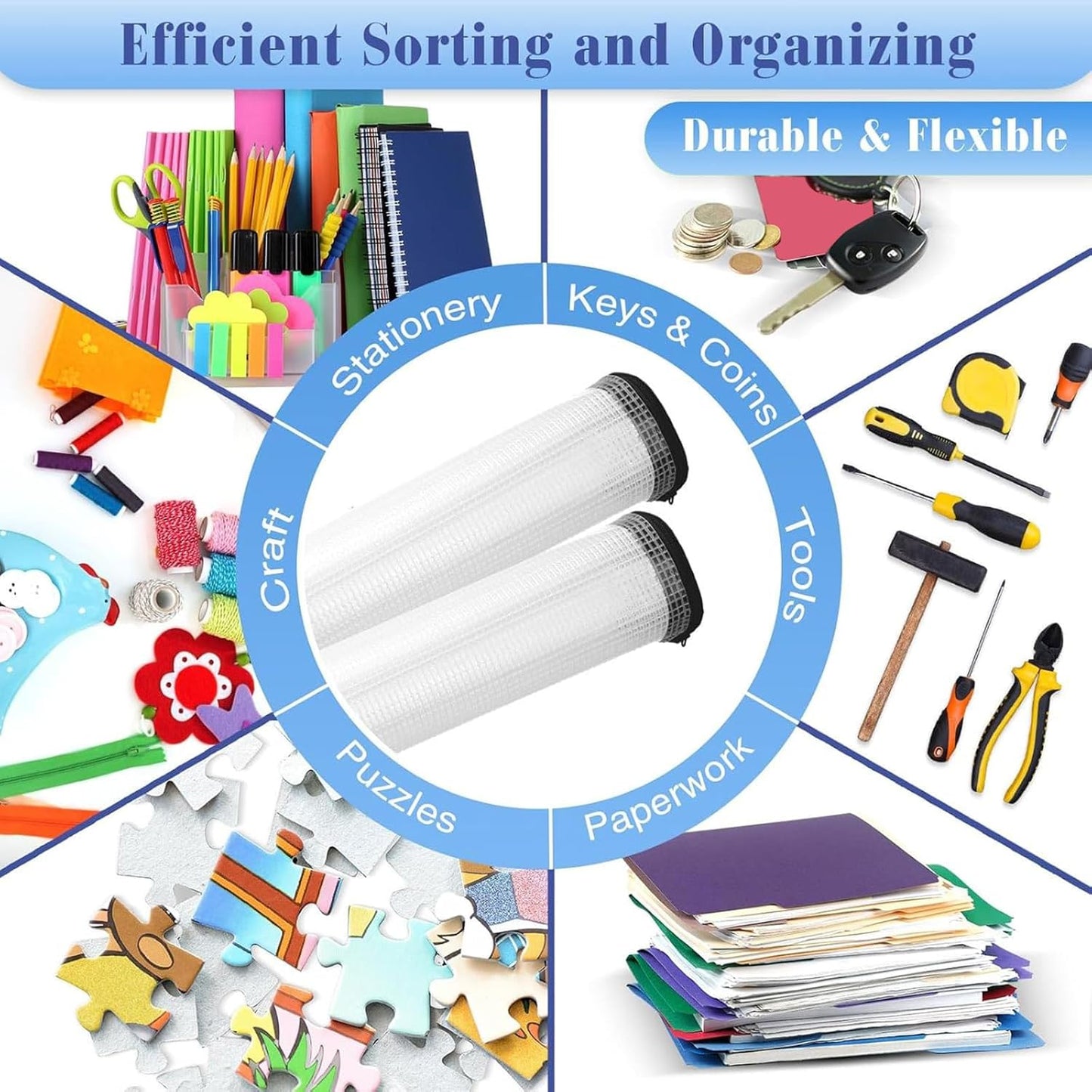 Jetec 32 Pcs Mesh Zipper Bags Toy Storage Bikini Organizer Bag Bolsas Para Guardar Trajes De Baño Waterproof Zipper Reusable Pouch Puzzle Multipurpose for Storage Office(Black,9.5 x 4.5 Inch)