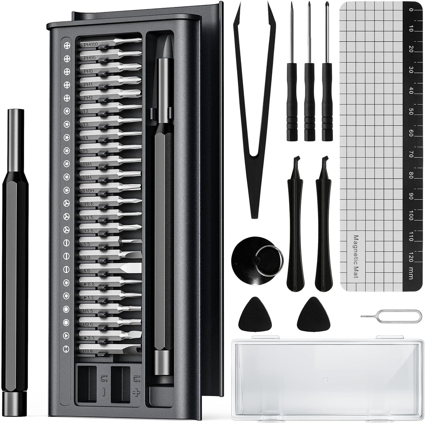 38-in-1 Precision Screwdriver Set,Mini Professional Magnetic Pads Tiny Repair Tool Kit for Macbook,Computer,Laptop,iPhone, PS4,PS5,Xbox, Switch,Eyeglasses,Watch,Ring Doorbell,Electronic,Gifts for Men