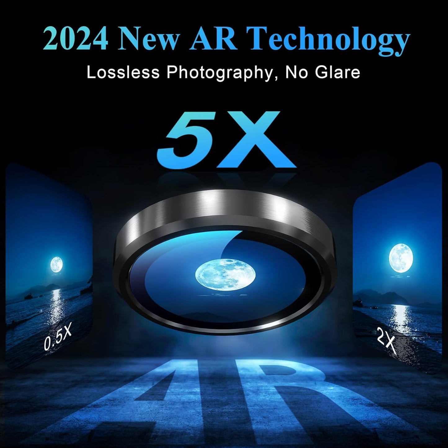 YWXTW Camera Lens Protector for iPhone 16 Pro/iPhone 16 Pro Max, [1 Step Installation Tray] Tempered Glass Screen Protector Metal Individual Camera Cover Accessories (Black Titanium-2Pack)