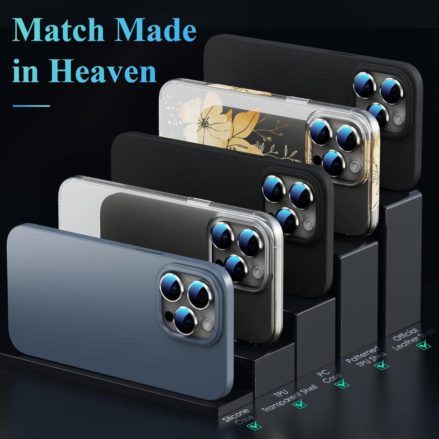 YWXTW Camera Lens Protector for iPhone 16 Pro/iPhone 16 Pro Max, [1 Step Installation Tray] Tempered Glass Screen Protector Metal Individual Camera Cover Accessories Case Friendly (Natural Titanium)