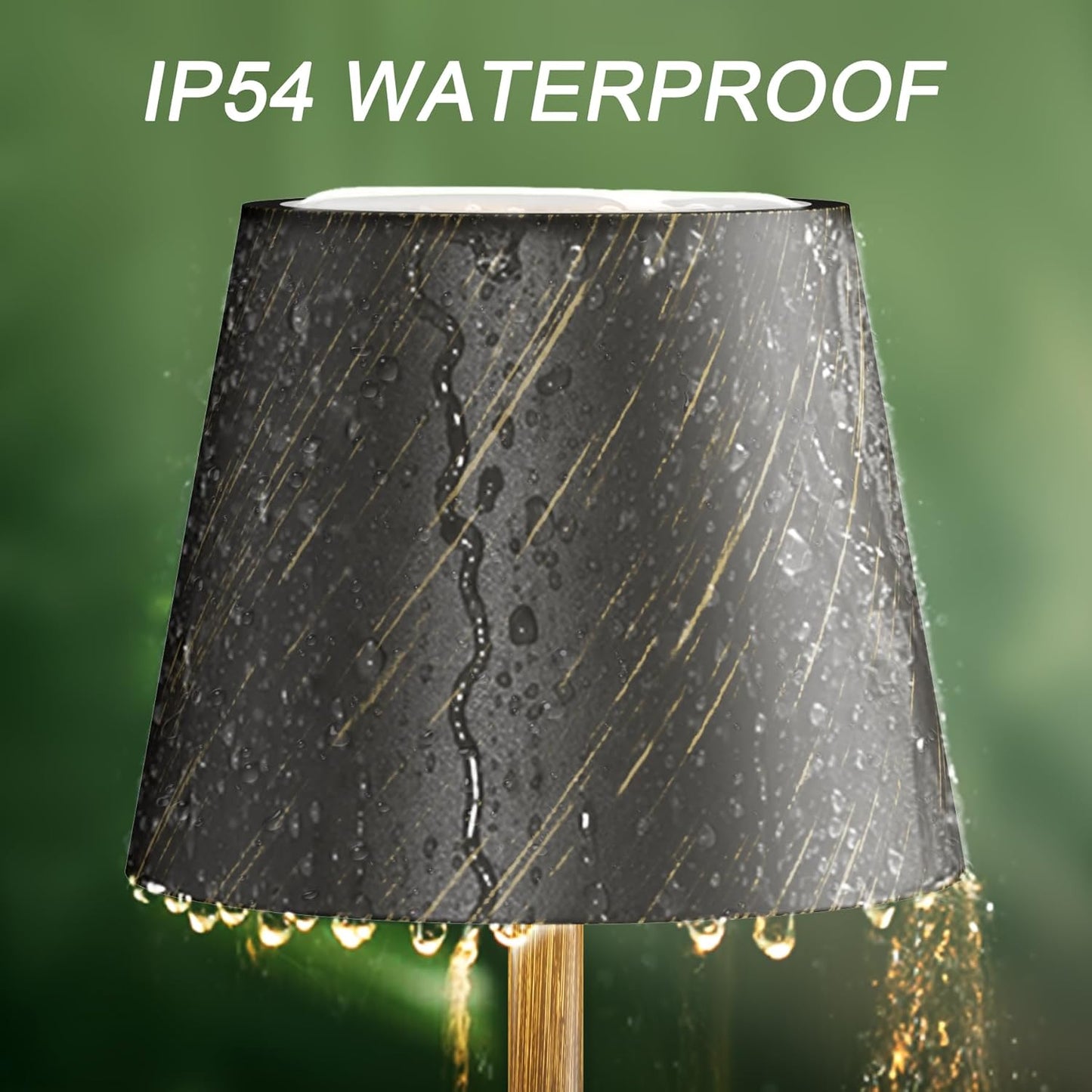 2-Pack Copper Cordless Table Lamp,Rechargeable LED Desk Lamp,5000mAh Battery Operated Lamp,3000K Warm Light Stepless Dimming,IP54 Waterproof Portable Table Light for Restaurant/Camping,Copper