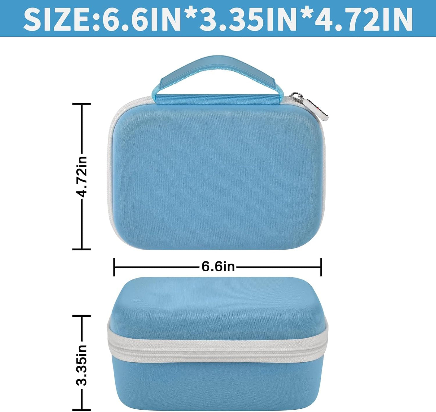 Case Compatible with Phomemo M110 Label Maker - Portable Mini Bluetooth Thermal Label Maker Carrying Storage Bag for Printer Labels, USB Cable and Accessories Black (Box Only)-Blue