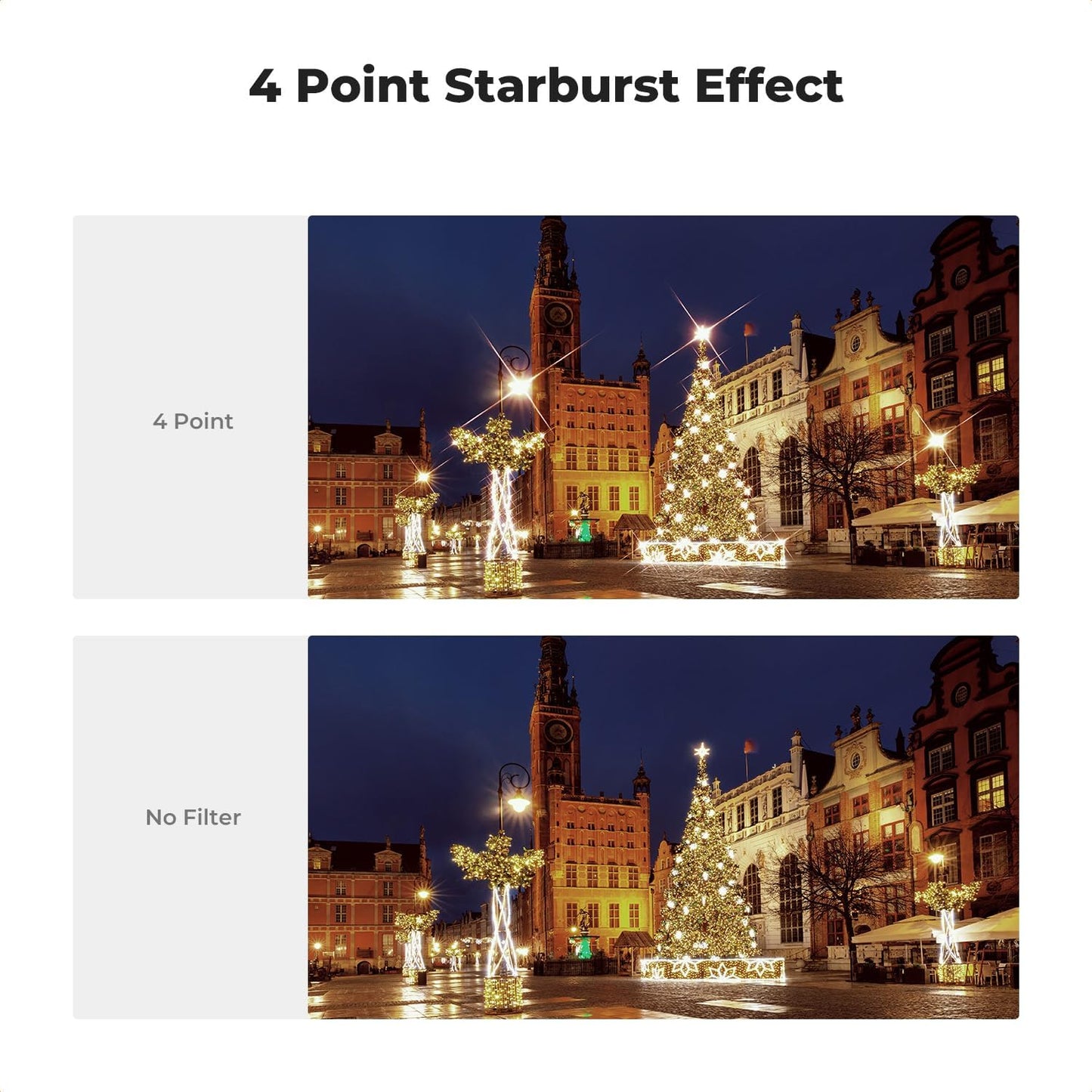 K&F CONCEPT 52mm Star Filters Kit (3pcs) 4 Points 6 Points 8 Points Cross Screen Starburst Filters Set -18 Layer Coating Ultra Slim Optical Glass Camera Lens Filter with 3 Cleaning Cloth