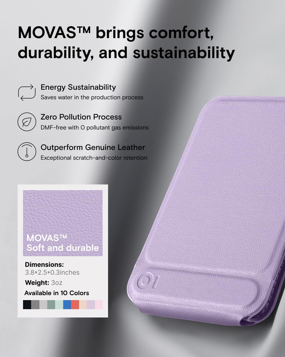 MOFT Phone Stand, Magnetic Phone Tripod Stand Stain-Resistant MOVAS Leather & Angle Adjustment & Strong Magnets Tripod for iPhone 16/15/14/13/12 (Included Metal Ring)-Peony