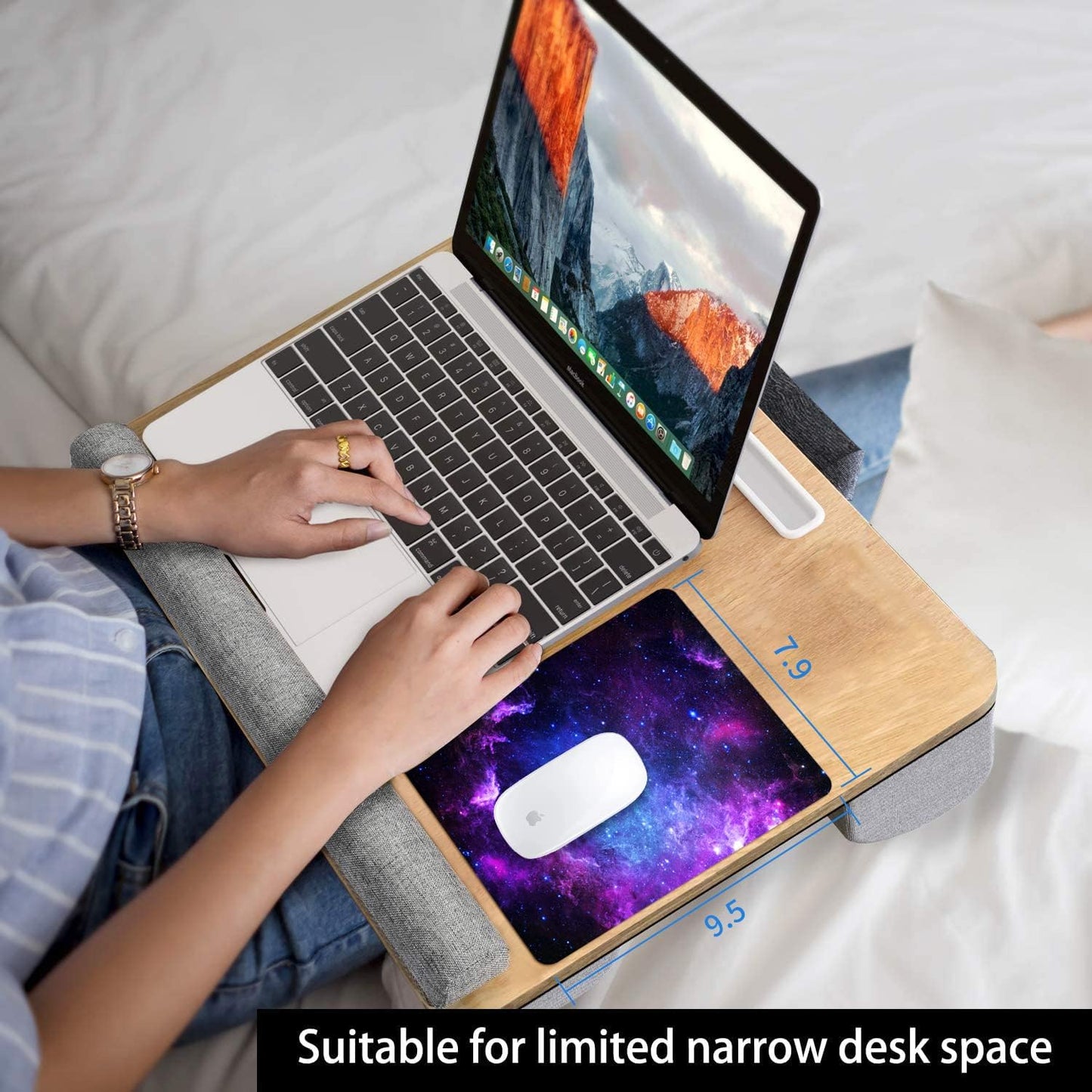 Purple Galaxy Mouse pad, Small Personalized Nebula Design Washable Rubber Mouse pad 9.5 X 7.9 inches