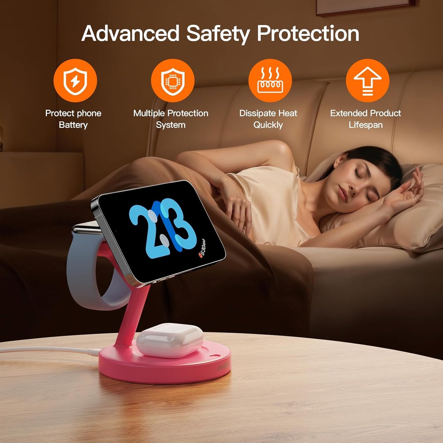 2025 3 in 1 Charging Station for Apple iPhone AirPods Watch with Mag-Safe Charger Wireless Charger Stand for iPhone 16 15 14 13 12 Series AirPods iWatch Series - Gifts for Wife & Husband