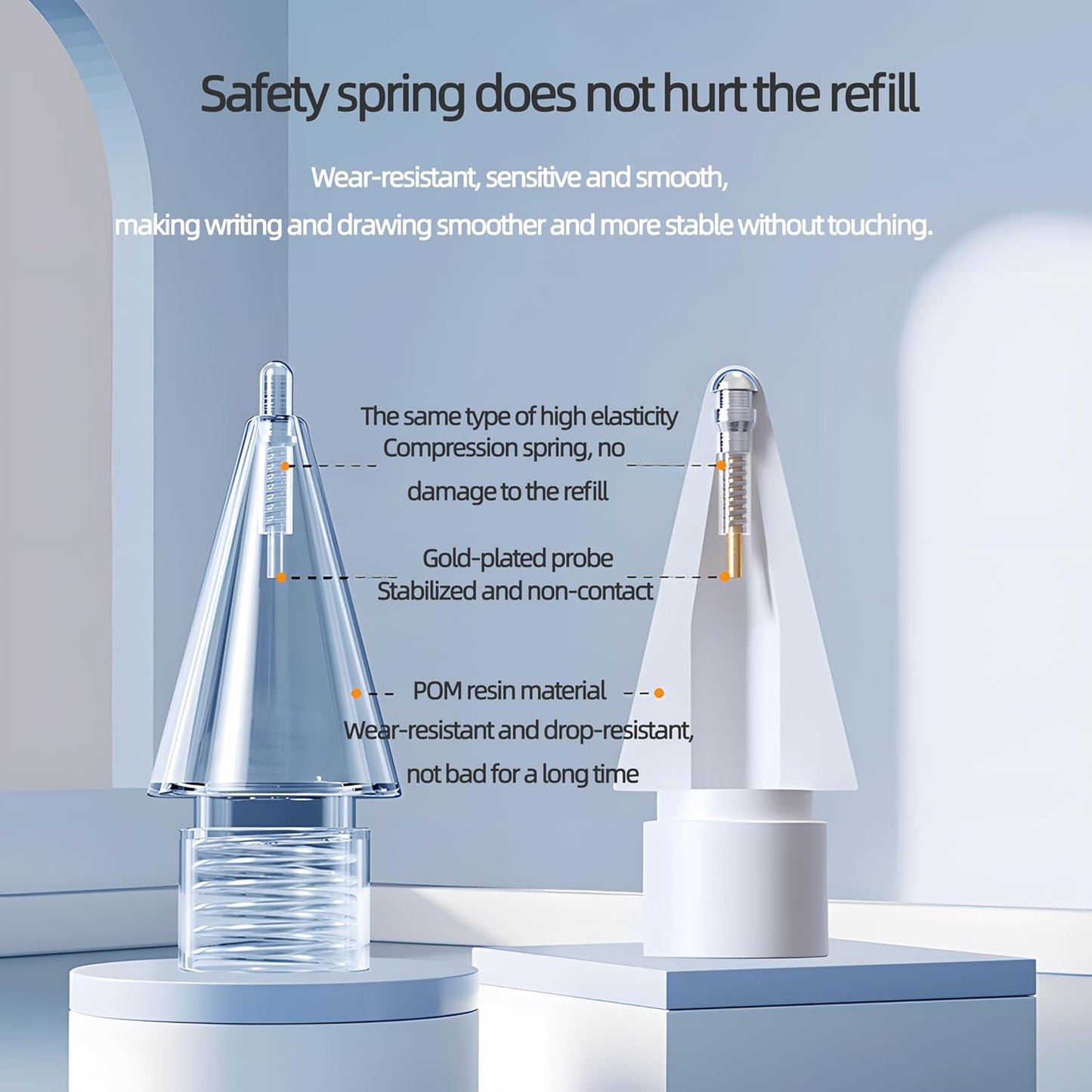 Replacement Pencil Tips for Apple Pencil Pro, Fine Point Metal Tip for Apple Pencil 2nd Generation and 1st Generation/Apple Pencil USB-C Wear-Resistant & Precise Control ipencil Tips Sets with Case