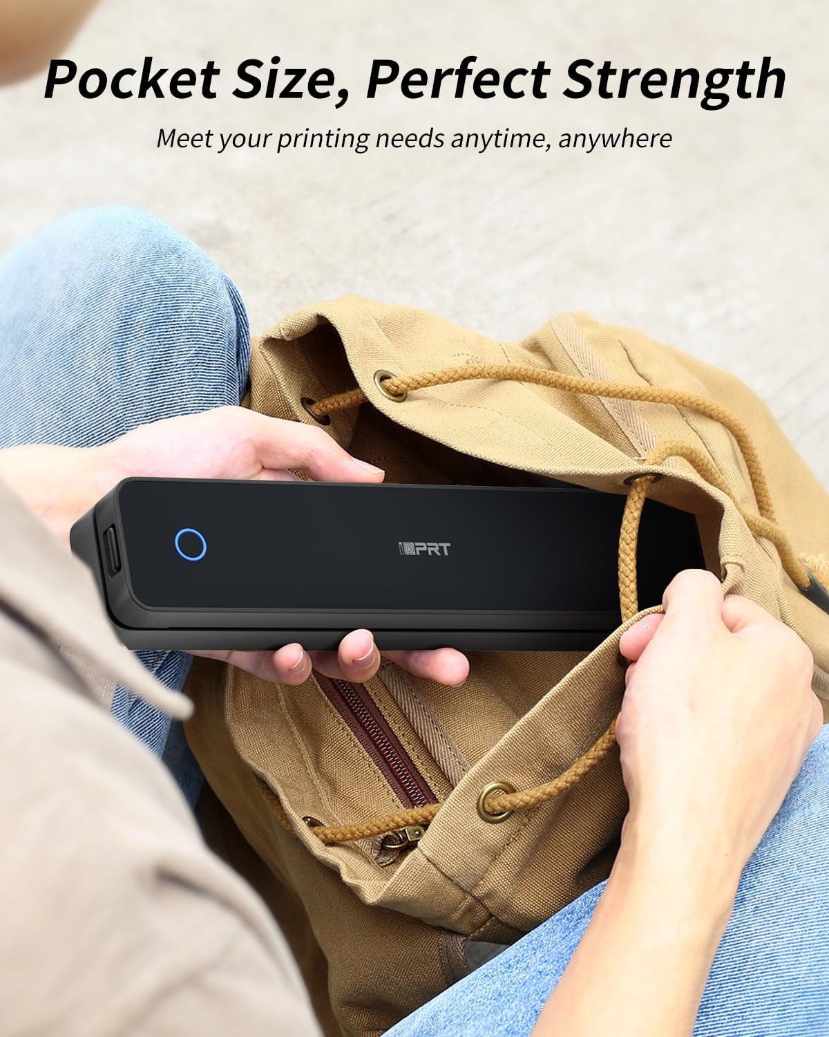 iDPRT Portable Thermal Printer, MT610 Pro Wireless for Travel, 300 DPI Bluetooth Inkless Printer Support 8.5" X 11" US Letter&A4&A5 Thermal Paper for Home, Compatible with iOS, Android, Laptop, Black