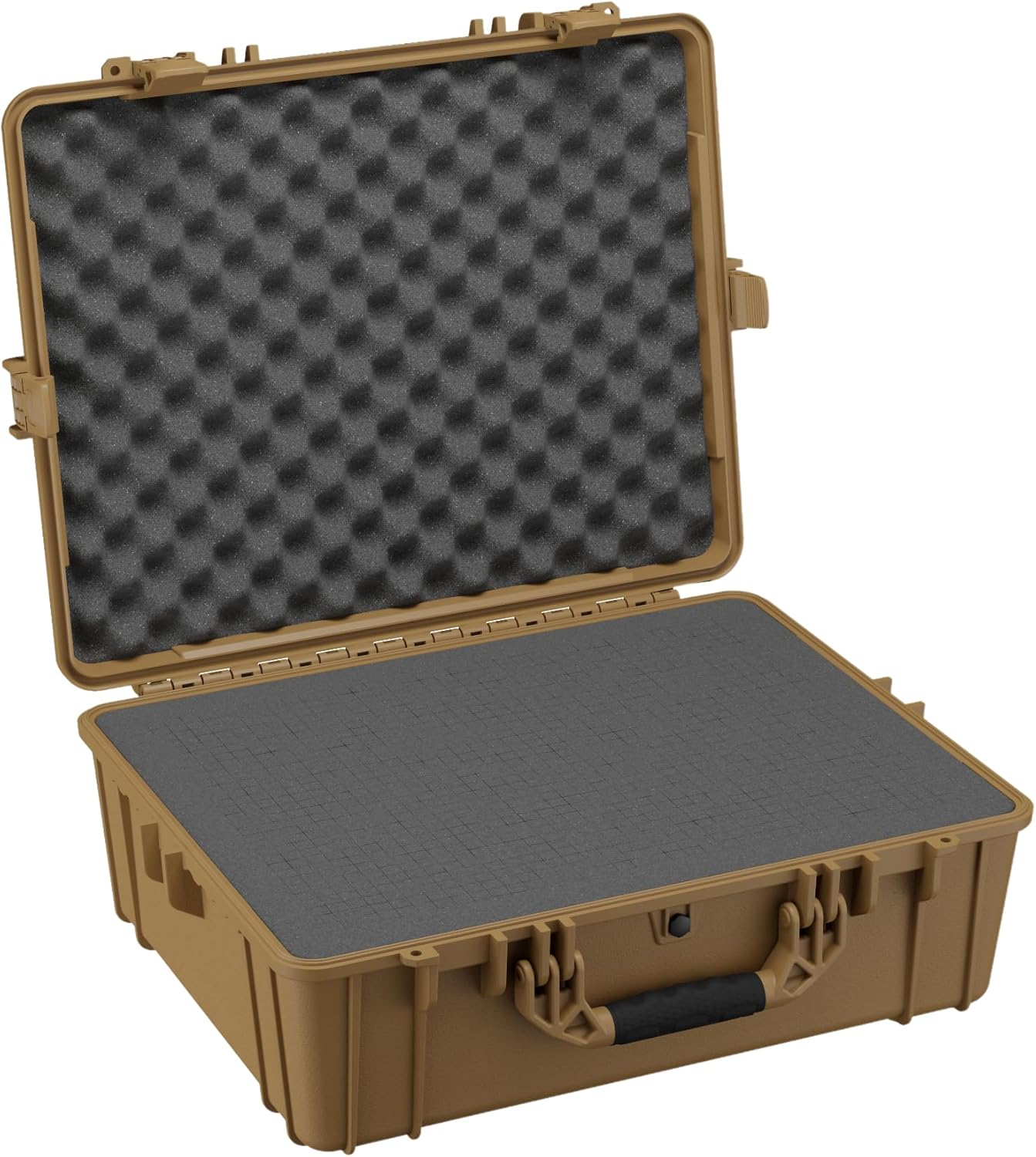 Condition 1 25" Large Waterproof Hard Case Model 839 with Foam, Portable Protective Storage Box for Travel, Hunting, Military, Tactical, Made in USA, 24.50"x 19.46"x8.41" Flat Dark Earth
