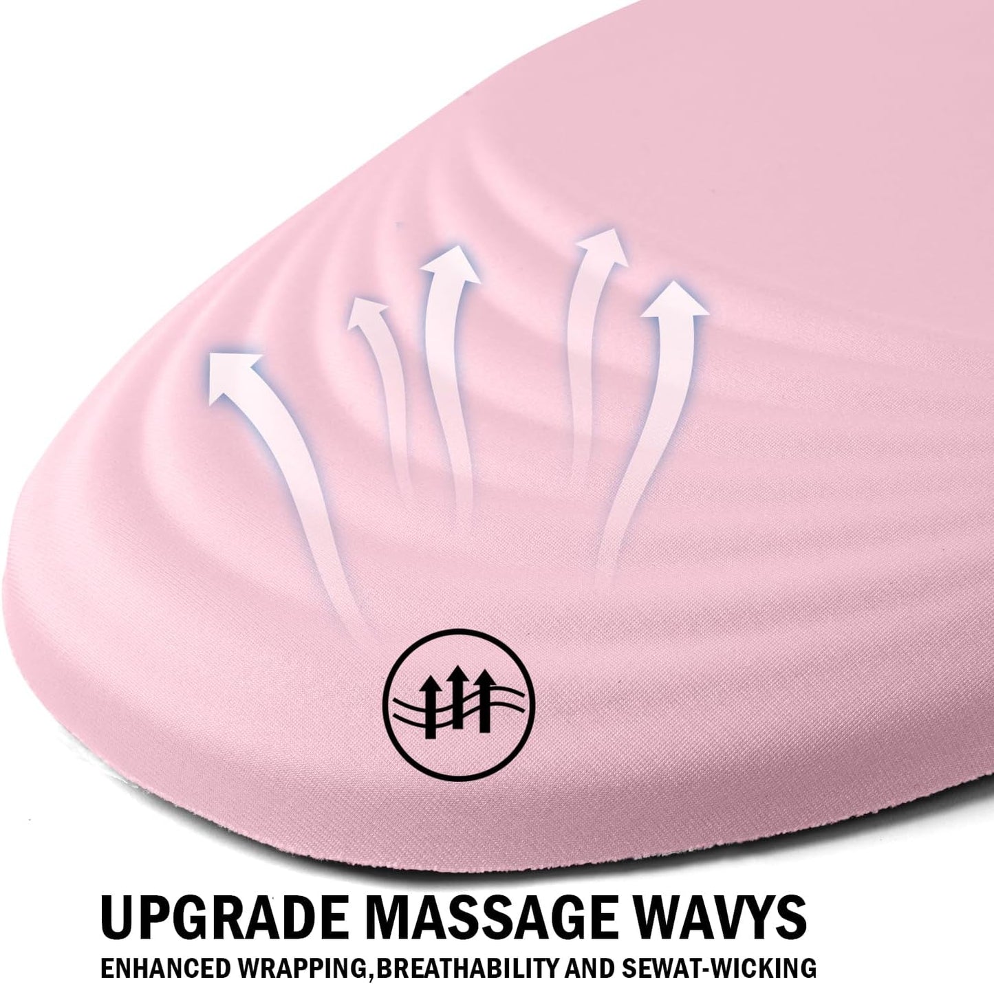 Ergonomic Mouse Pad with Wrist Rest Support,Mousepad Relief Carpal Tunnel Pain, Entire Memory Foam Mouse Pad with Non-Slip PU Base, Wireless Mouse Pad, Pink