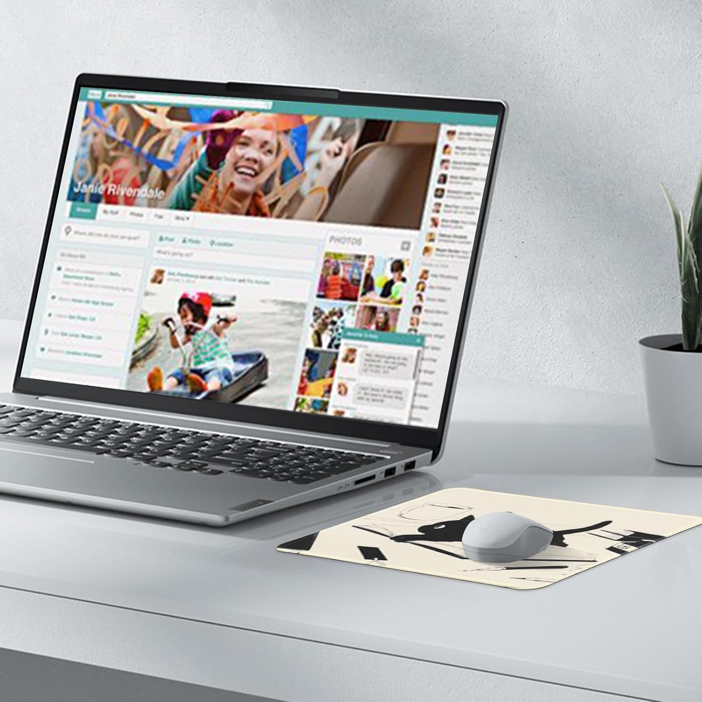 Funny Mouse pad Square Cute Mouse Mat for Wireless Mouse Small Office Computer Mousepad for Desk Mat Laptop with Non-Slip Rubber Base (Cats)