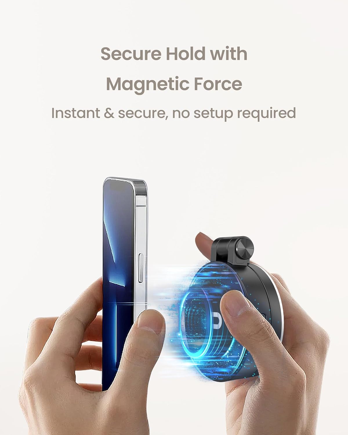 KraftGeek Magnetic Selfie Light for iPhone Magsafe, Portable Phone Ring Light for Video Recording, Rechargeable Lightweight Travel LED Cell Phone Light, Black