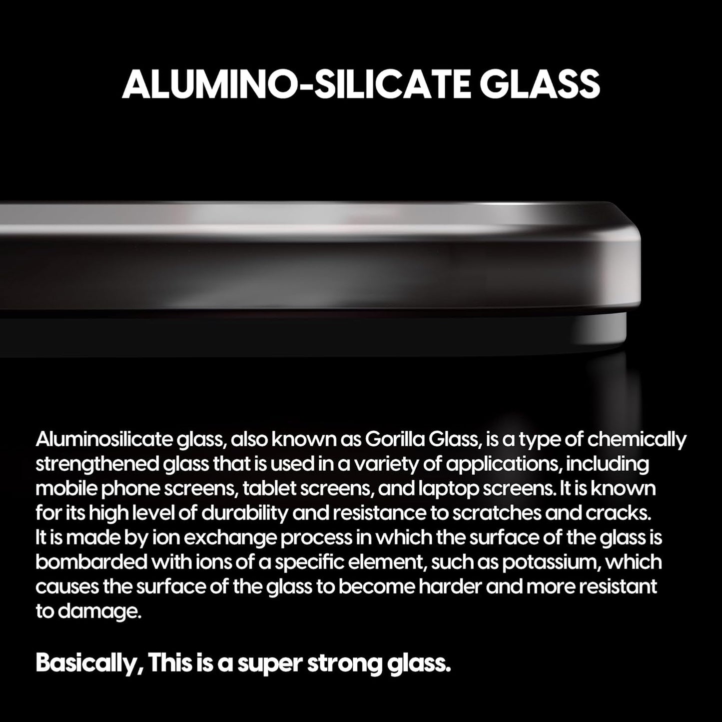 Pulsar - Superglide Premium Glass Mouse Pad XXL ALUMINO-Silicate Glass Surface Anti-Slip Fully Molded high-Density Silicone Rubber 38.5in x 16.5in (XXL, Black)