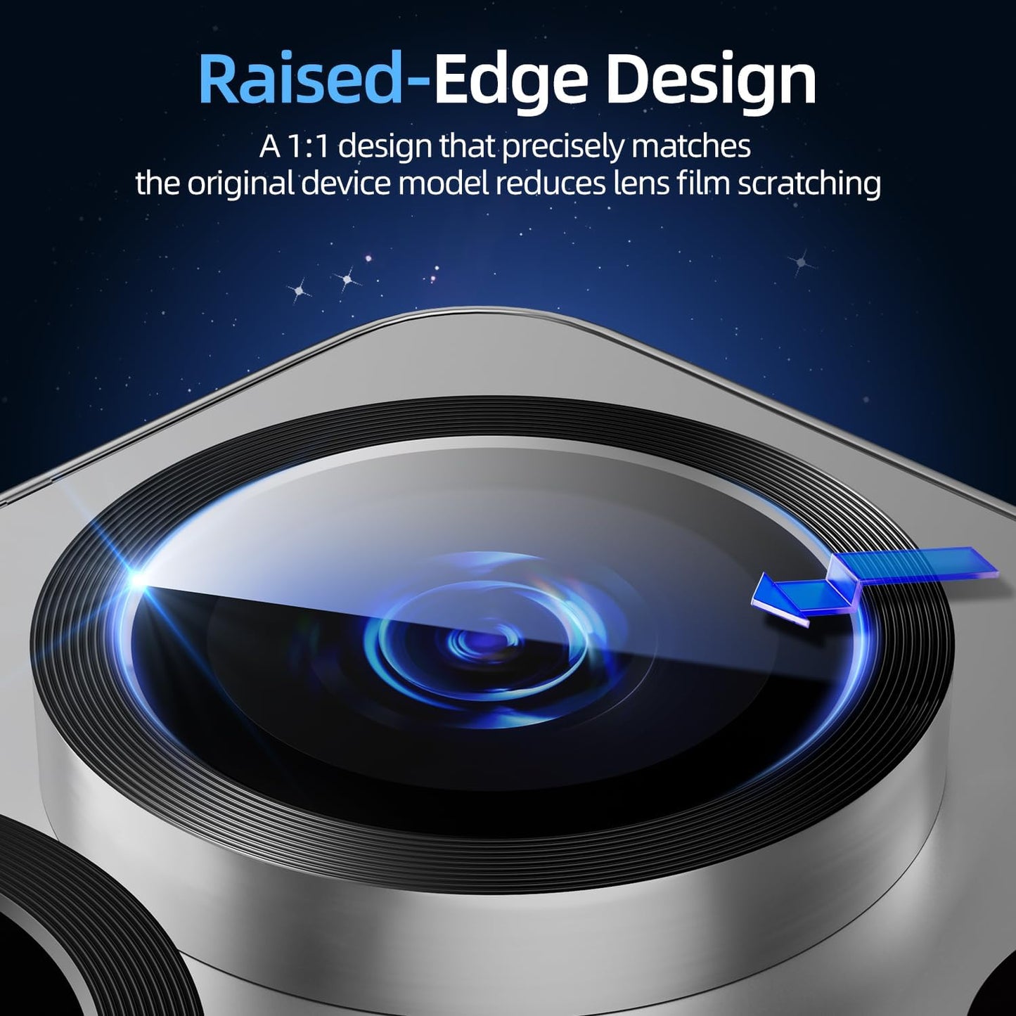 X-it Camera Lens Protector for Samsung S25 Ultra, 9H Tempered Glass, Independent Metal Aluminum Edge Original Protection Design, Suitable for Phone Case, Anti-scratch, Anti-reflective,Silver