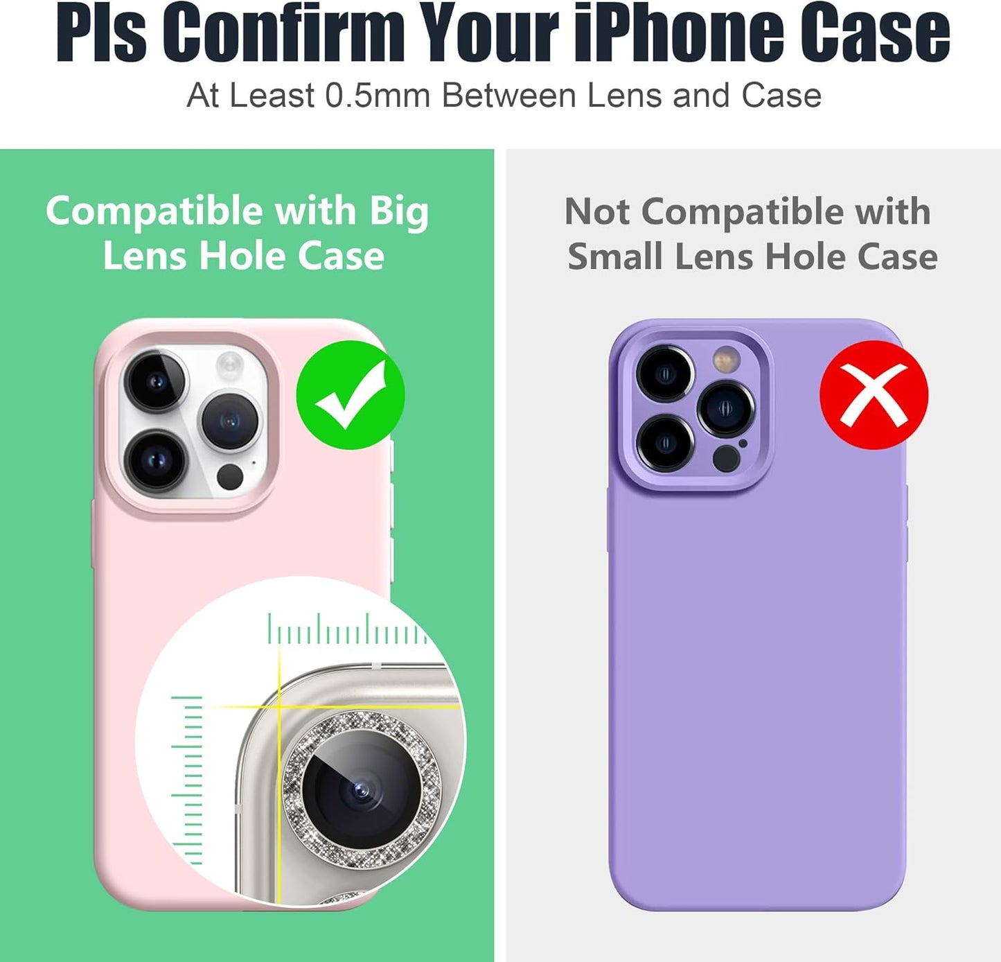 AGVEE 3+3 6 Pack for iPhone 16 Pro 6.3" / 16 Pro Max 6.9" Camera Lens Cover Protector, Bling Glitter & CD-Textured Metal Ring 9H Tempered HD Glass Camera Cover Protector Film, Glitter-Natural