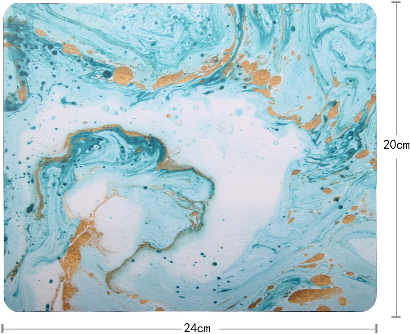 Mouse Pad, Gaming Mouse Pad, Non-Slip Rubber Base Mouse Mat with Designs for Laptop, Computer & Office, 9.5 x 7.9 x 0.12 inches (Marble 7)