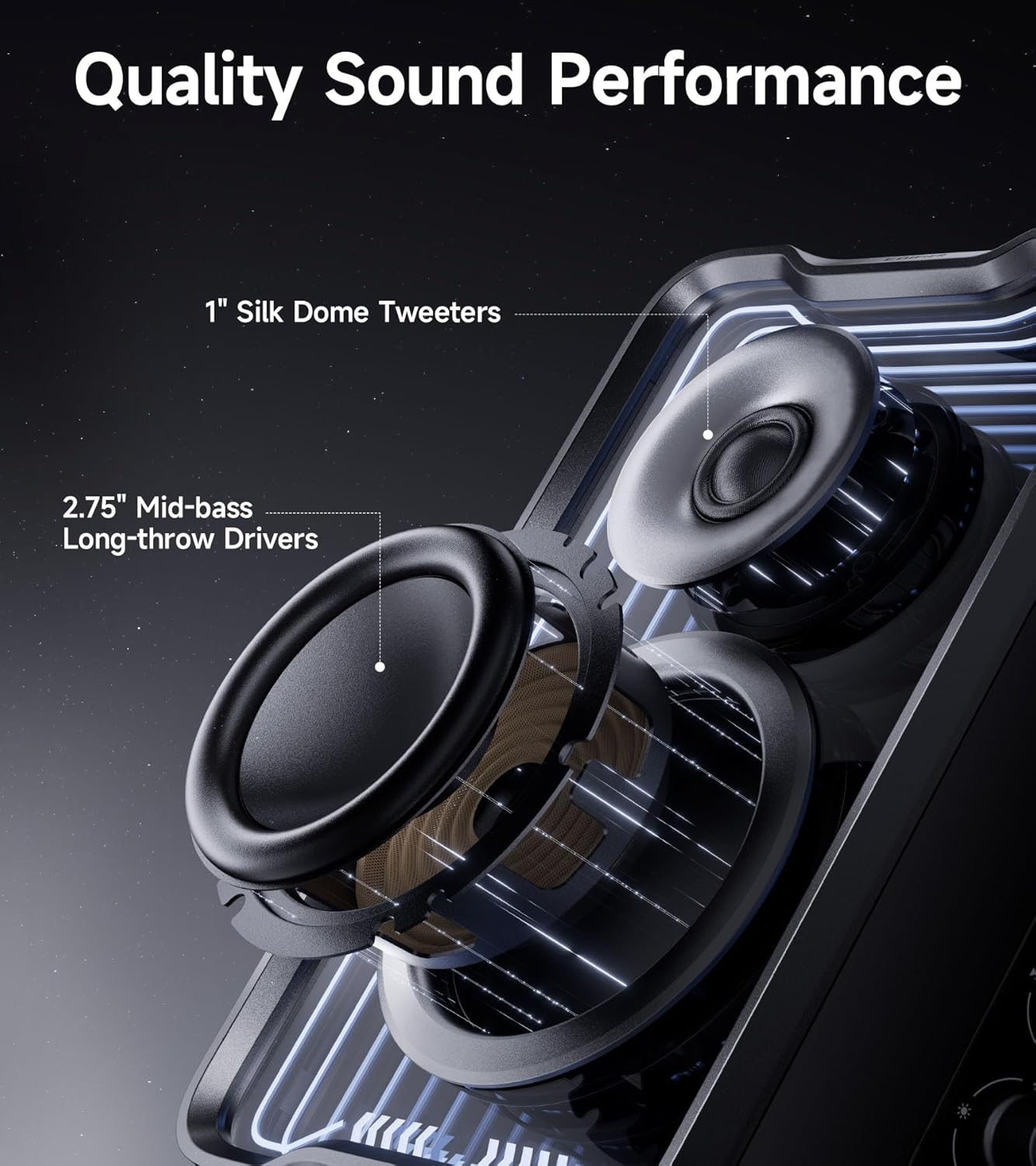 Edifier QR30 2.0 Desktop Active Speaker, Compact Bluetooth V5.4 Computer Speakers, Wireless Bookshelf Speaker, 30W (RMS), 3.5mm AUX & USB-A Wired Input, Dynamic Light Effects, App Control, White