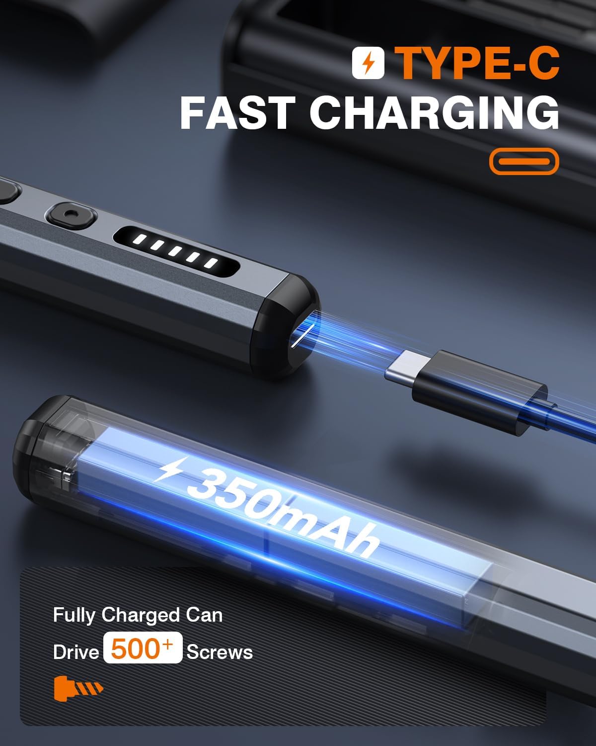 JOREST Mini Electric Screwdriver, Precision Set with 38-in-1 Magnetic Bits, 5 Torque Settings, LED Light, Repair Tool Kit for iPhones, Laptop, Drone, Game Console, Camera, Glasses, Watches, Toys