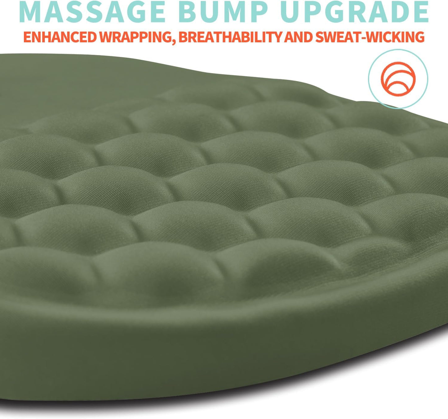 Ergonomic Mouse Pad Wrist Support with Memory Foam Massage Bulge, Carpal Tunnel Pain Relief Mousepad Wrist Rest for Mouse(12x8 inch,Olive Green)