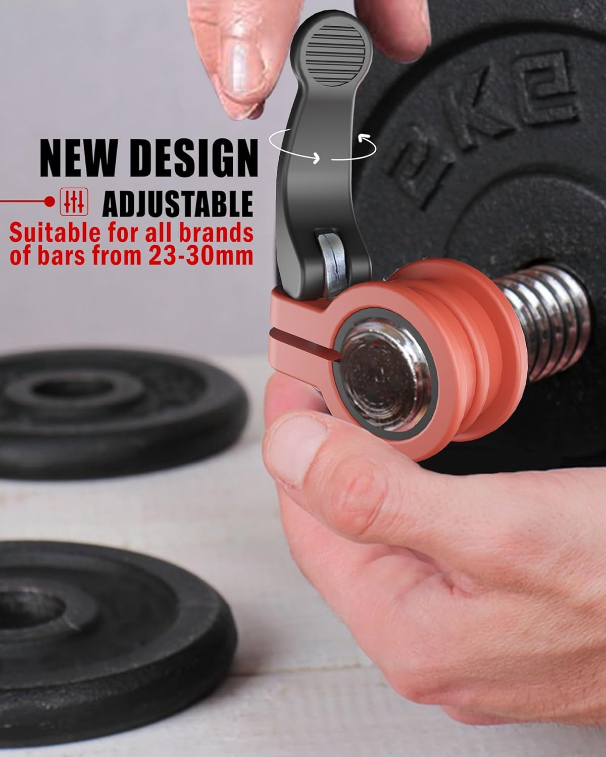 Mini Barbell Clips 1 inch I Multi-Size Adjustable Barbell Collar I 1 inch Barbell ClampsIQuick Release Weight Clips Pair of Locking for Dumbbell Bar