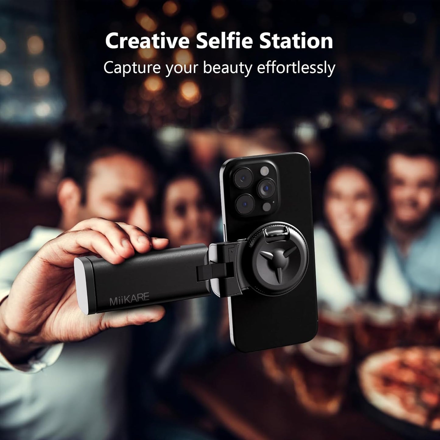 MiiKARE Travel Essentials Magnetic Airplane Phone Holder, Universal Handsfree Phone Mount for Flying with 360 Degree Rotation, Travel Must Haves Phone Stand for Desk, Tray Table, Pink