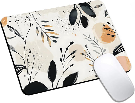 Mouse Pad, Cute Modern Abstract Art Boho Mouse Pads for Desk, 9.5" x 7.9" Non-Slip Rubber Base Computer Mousepad with Women, Portable Square Design for Wireless Mouse and Pad Laptop Office & Travel