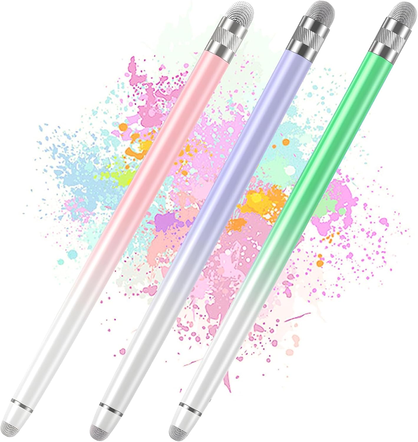 Bopomofo 3PCS Stylus Pen for Touchscreen,Stylus Pen for iPhone/iPad/Tablet Android/Microsoft/Surface, Compatible with All Touch Screens(Purple/Pink/Green)